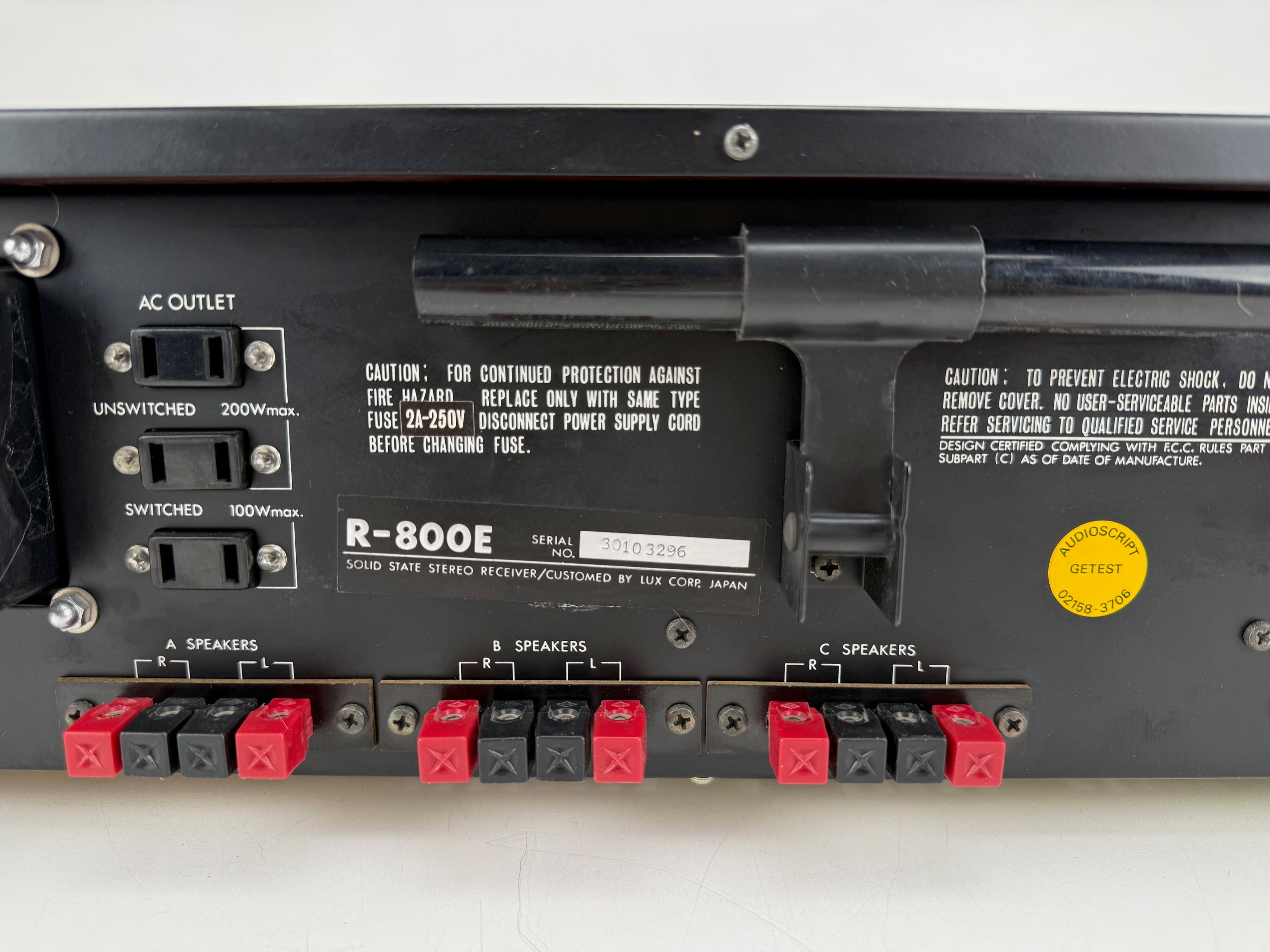 Luxman R-800E Solid State AM/FM Multiplex Stereo Receiver - Serviced