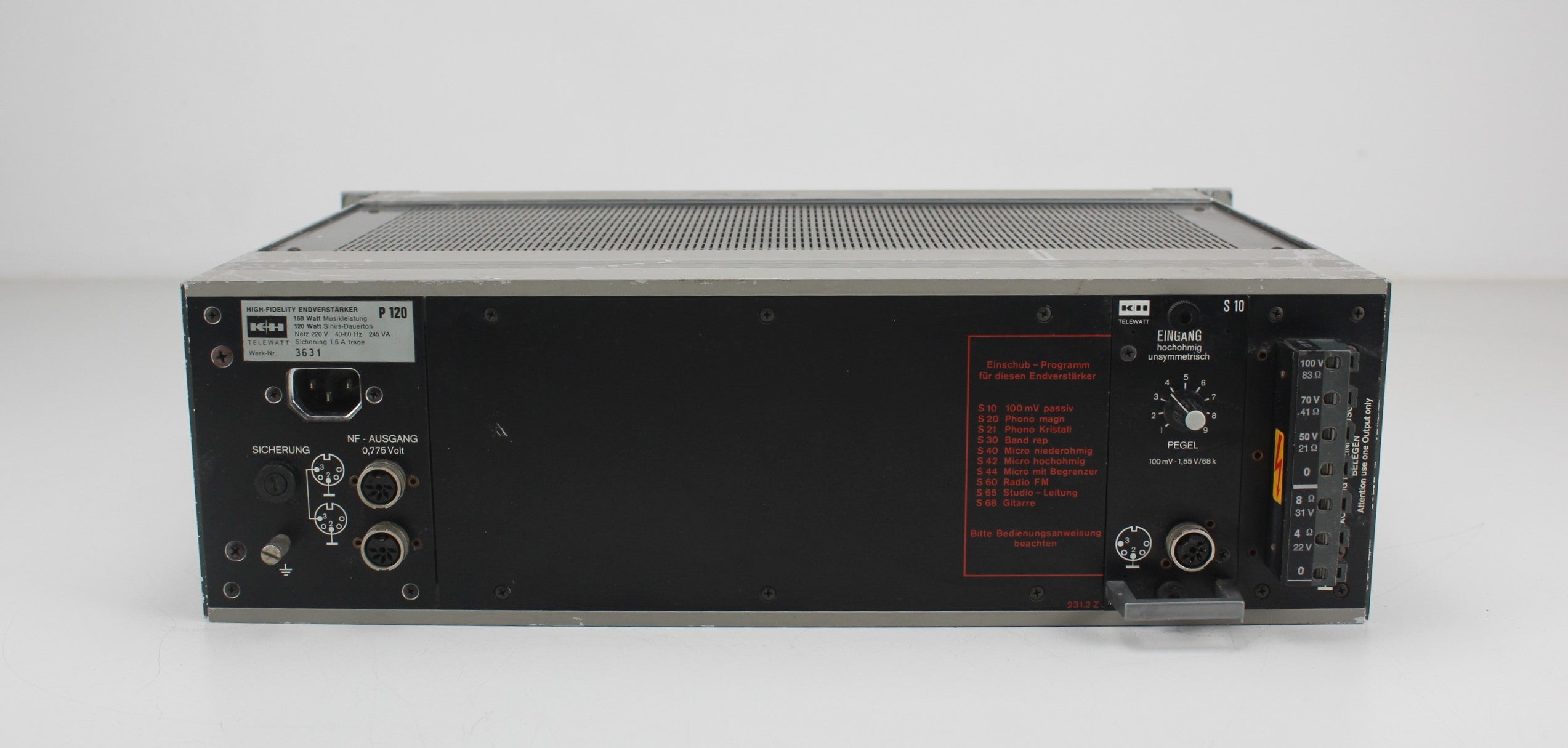 Klein & Hummel P 120 mono eindversterker