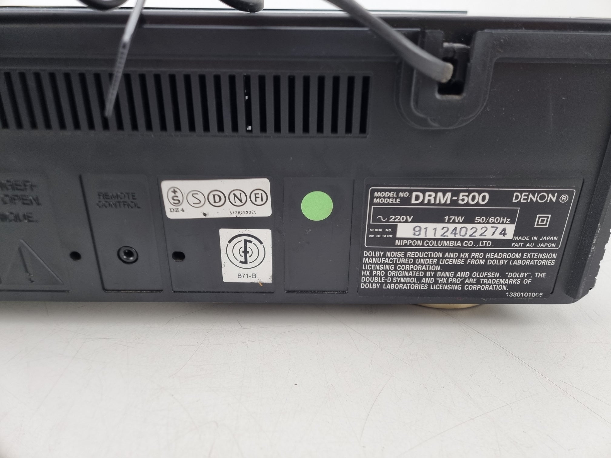 Denon DRM-500 stereo cassettedeck met 2 koppen - Nieuwe riemen