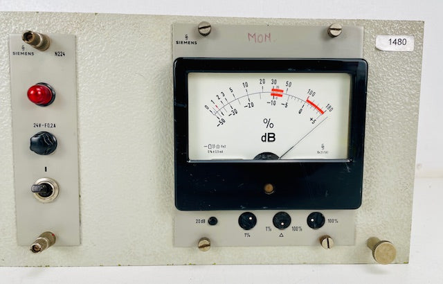 Siemens Sitral C71249-A76-A6 Pro Audio Stereo VU-meterset - Inclusief N224-voeding