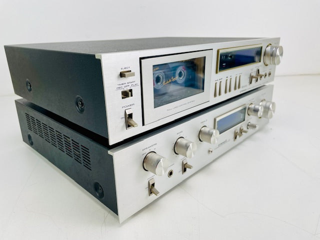 Pioneer CT-300 Cassette Deck + SA-510 Stereo Amplifier - Blue line series