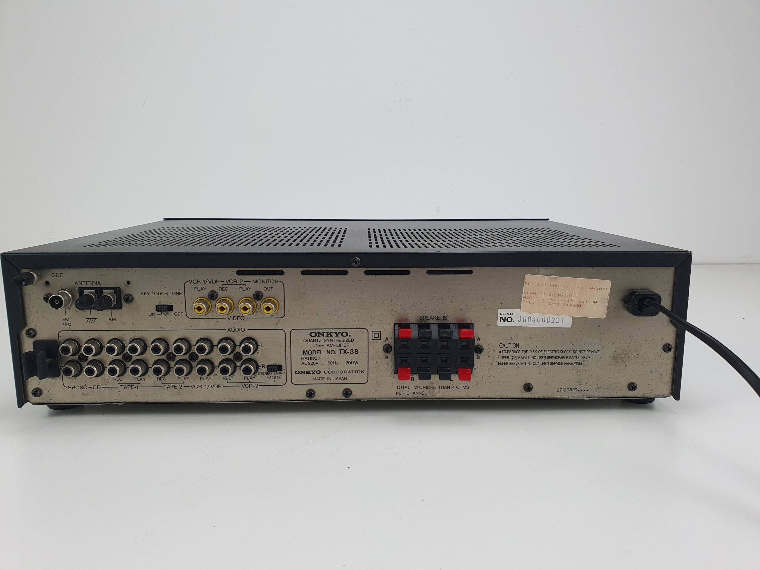 Onkyo TX-38 synthesizer tuner/versterker - Volledig nagekeken en onderhouden