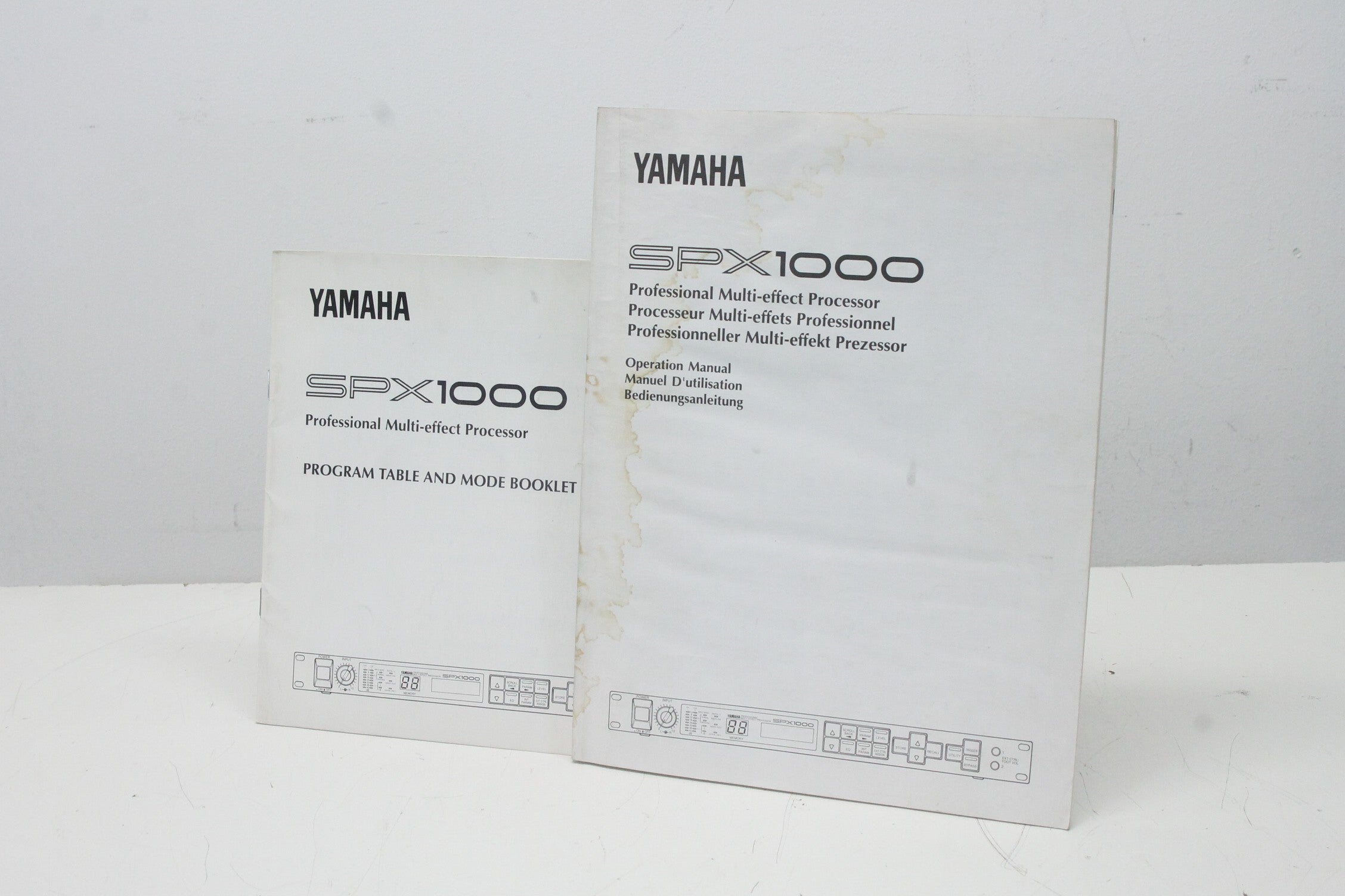 Yamaha SPX1000 Operating manual and Program Table and Mode Booklet