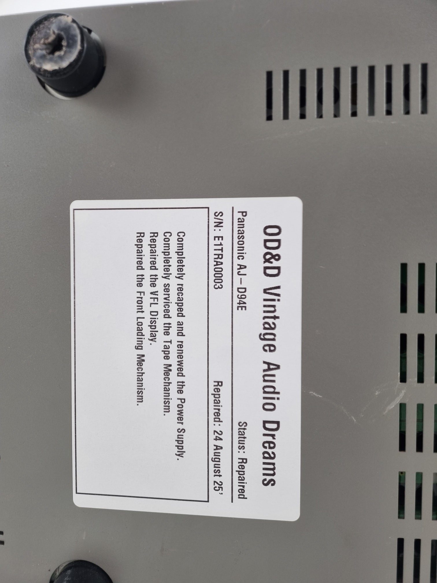 Panasonic AJ-D94 DVCPRO 50 Office Viewer -  Fully Serviced (No.2)