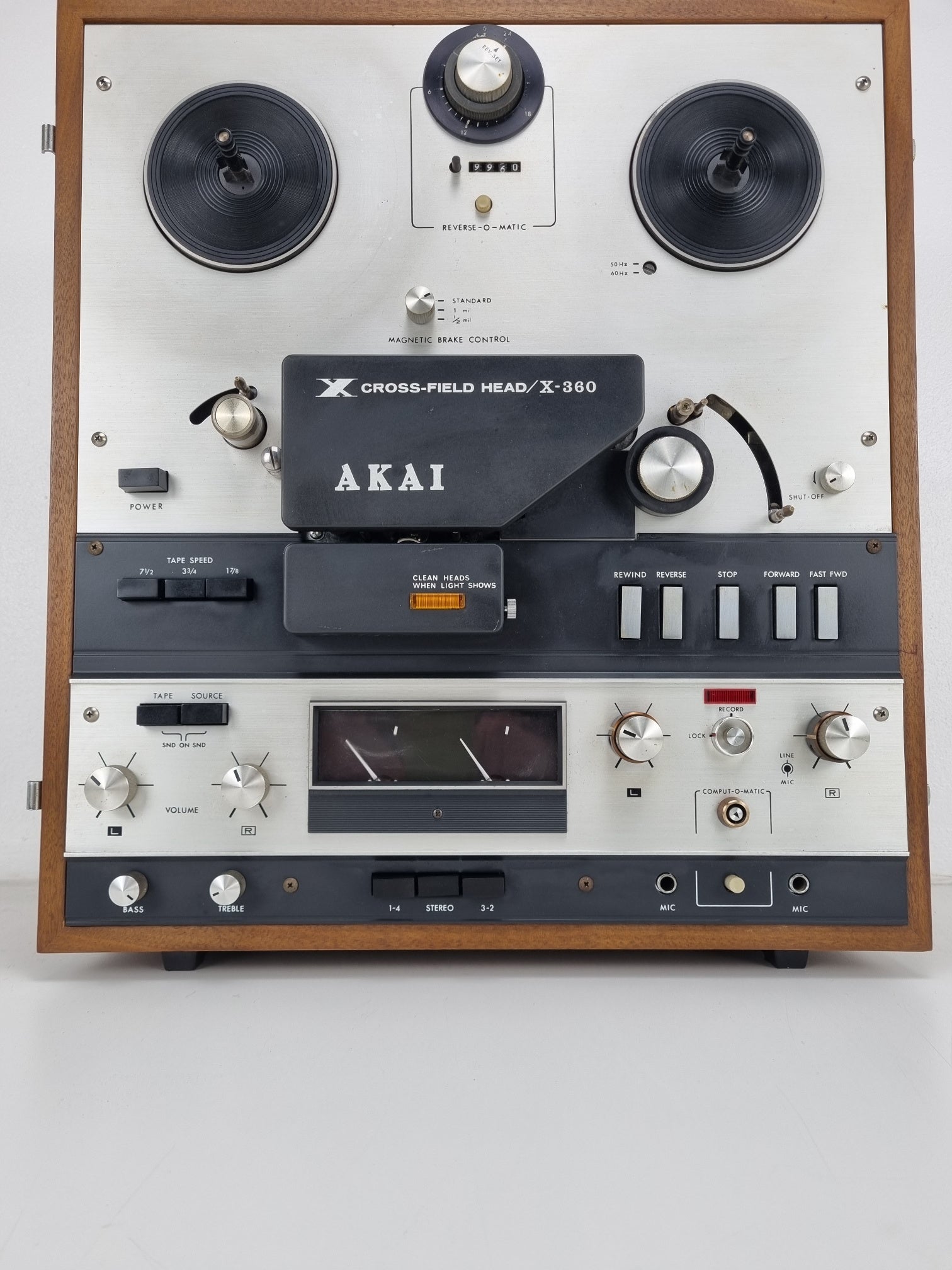 Akai X-360 Vintage 18cm recorder met ingebouwde luidsprekers