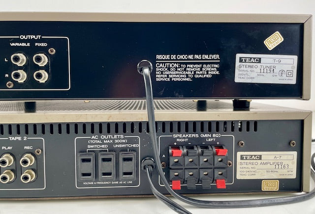 TEAC A7 DC Servo Integrated Amplifier + T9 Digital Synthesizer AM/FM Tuner