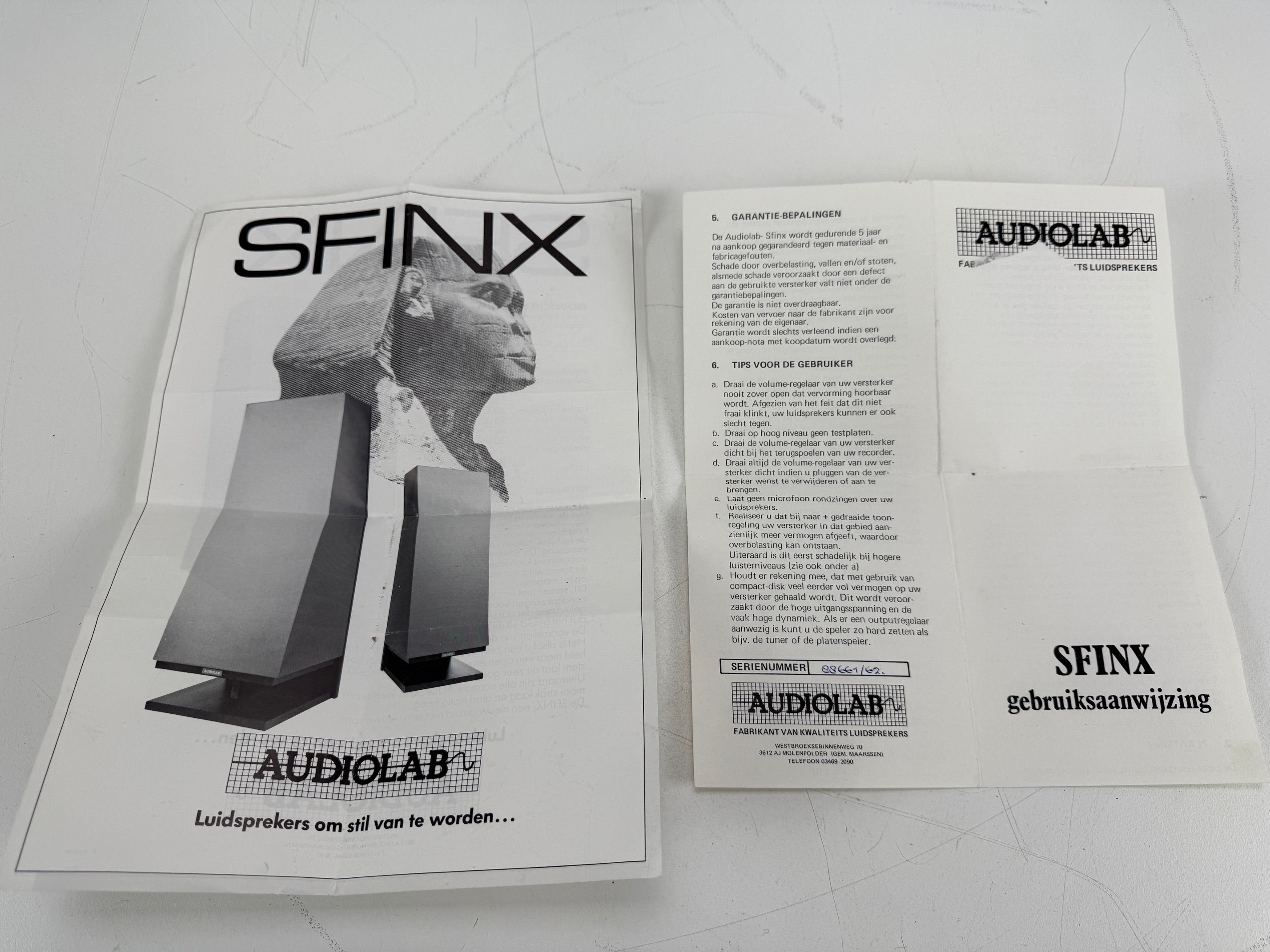 Sphinx Audiolab luidsprekerset (bijpassend paar) - volledig functioneel