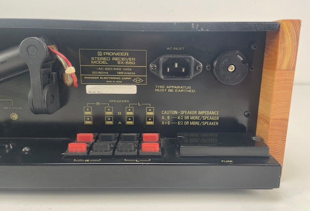 Pioneer Model SX - 550 Stereo Receiver - Serviced/Recapped/New side pannels