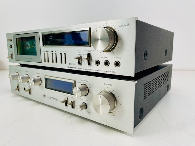Pioneer CT-300 Cassette Deck + SA-510 Stereo Amplifier - Blue line series