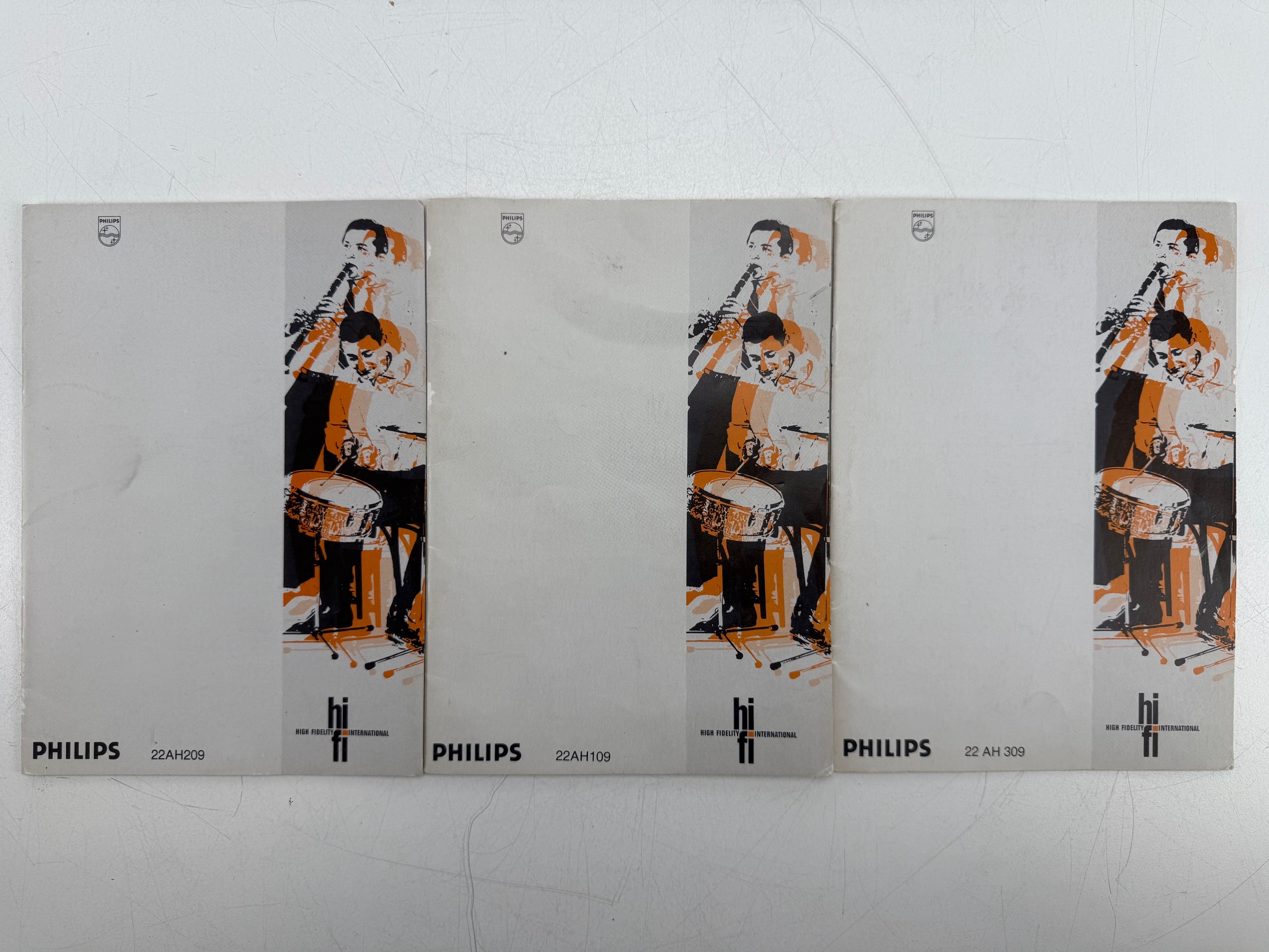 Philips 22AH109 tuner / 22AH209 voorversterker / 22AH309 eindversterker set - handleidingen