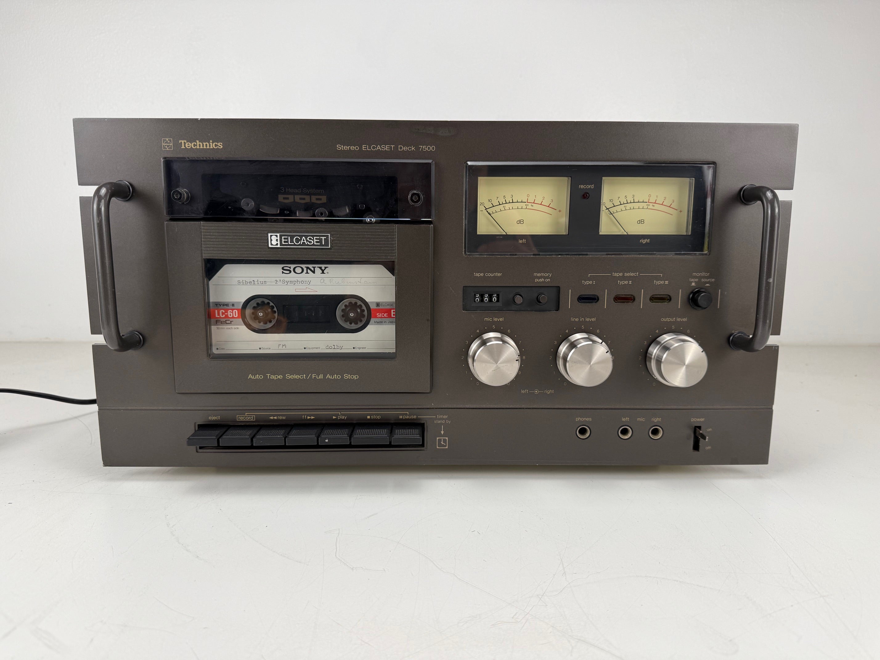 Technics RS-7500US 3-Head Stereo Elcaset Tape Deck - Serviced/Calibrated