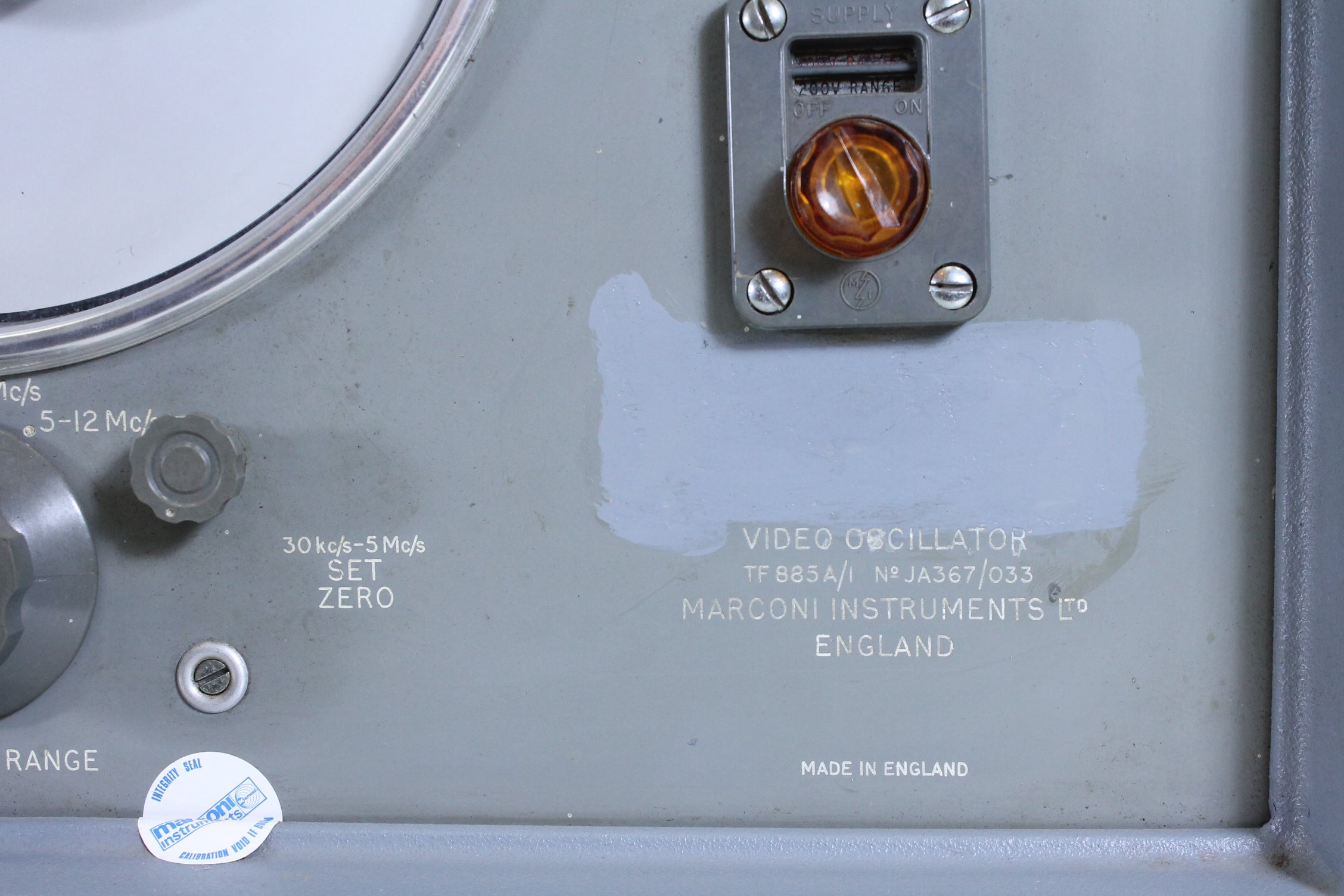 The Marconi Company Video Oscillator TF885A/1