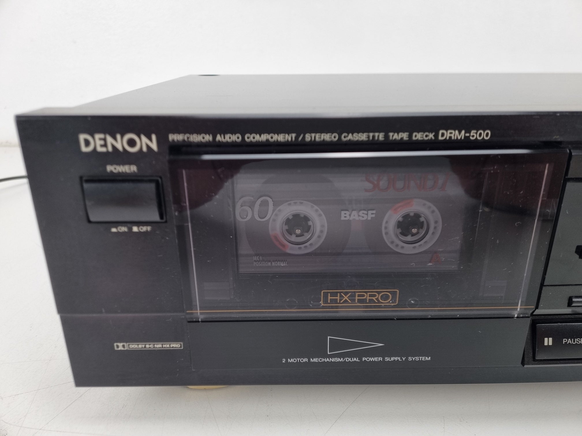 Denon DRM-500 stereo cassettedeck met 2 koppen - Nieuwe riemen
