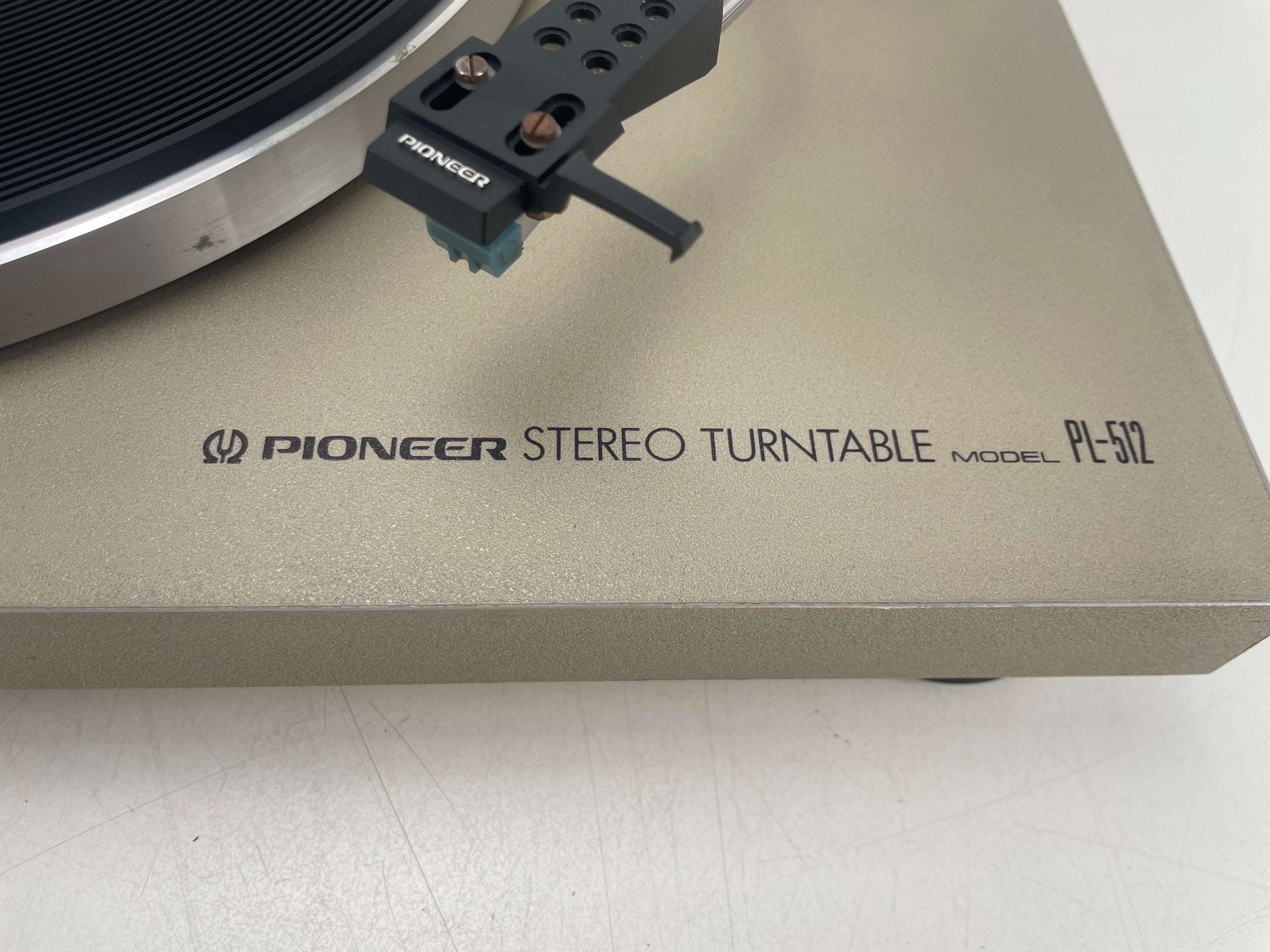 Pioneer Stereo Turntable PL-512 with Excel Es70s cartridge - Not so nice cover