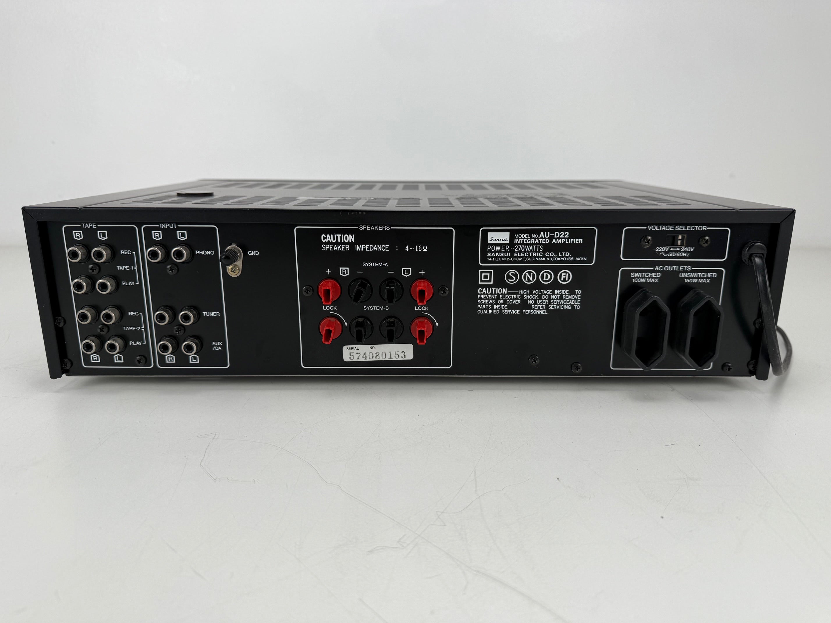 Sansui AU-D22 geïntegreerde versterker - Onderhoud/revisie van condensatoren