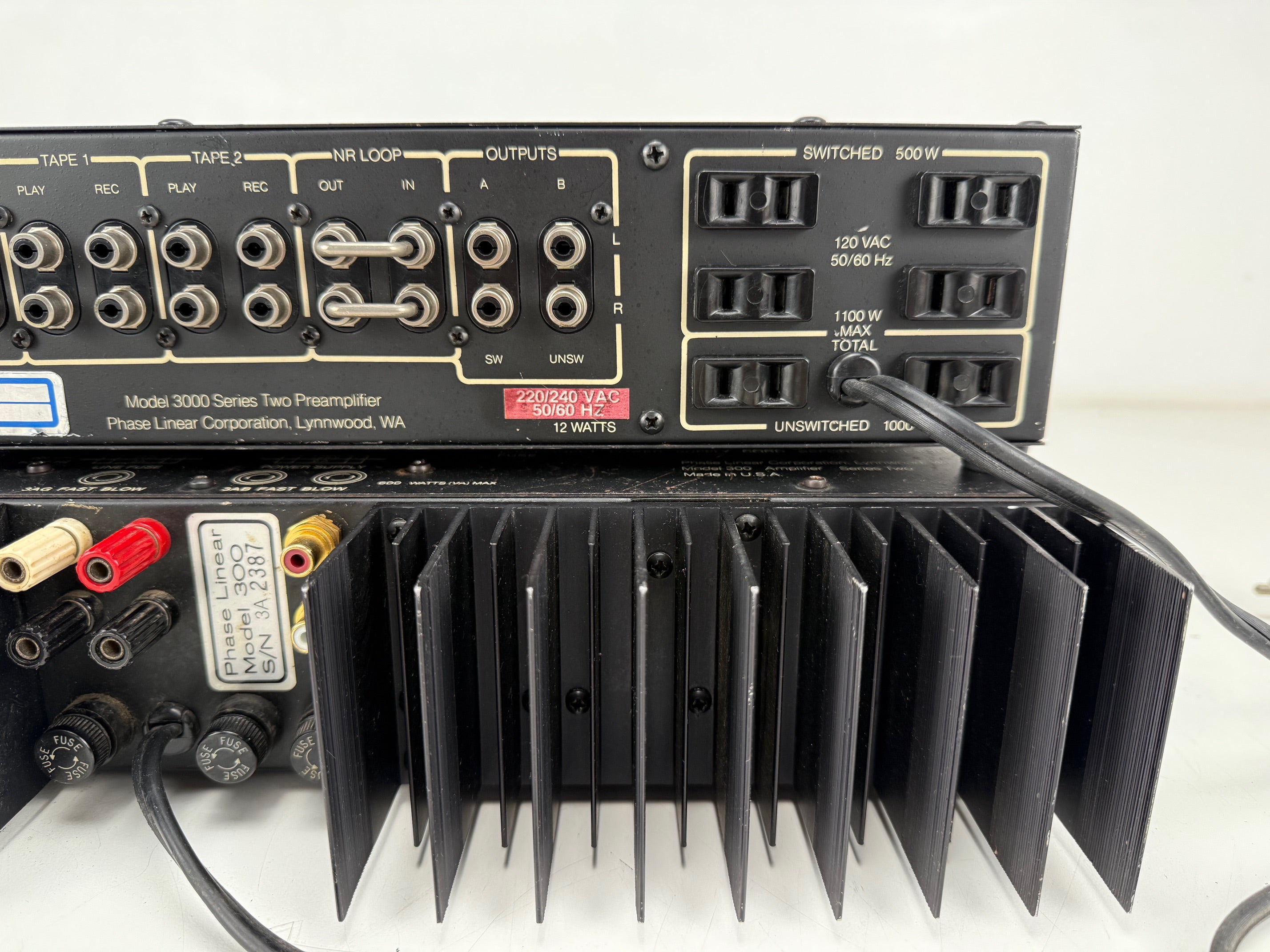 Phase Linear Series Two Model 3000 Preamplifier / Model 300 Power Amplifier