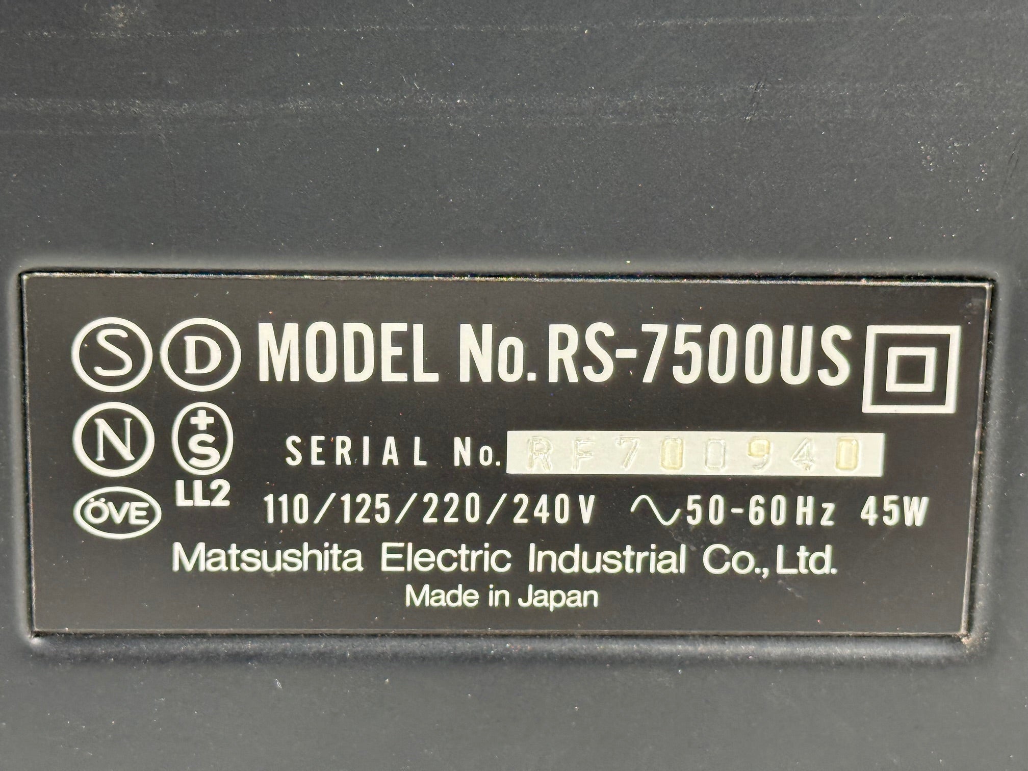 Technics RS-7500US 3-Head Stereo Elcaset Tape Deck - Serviced/Calibrated