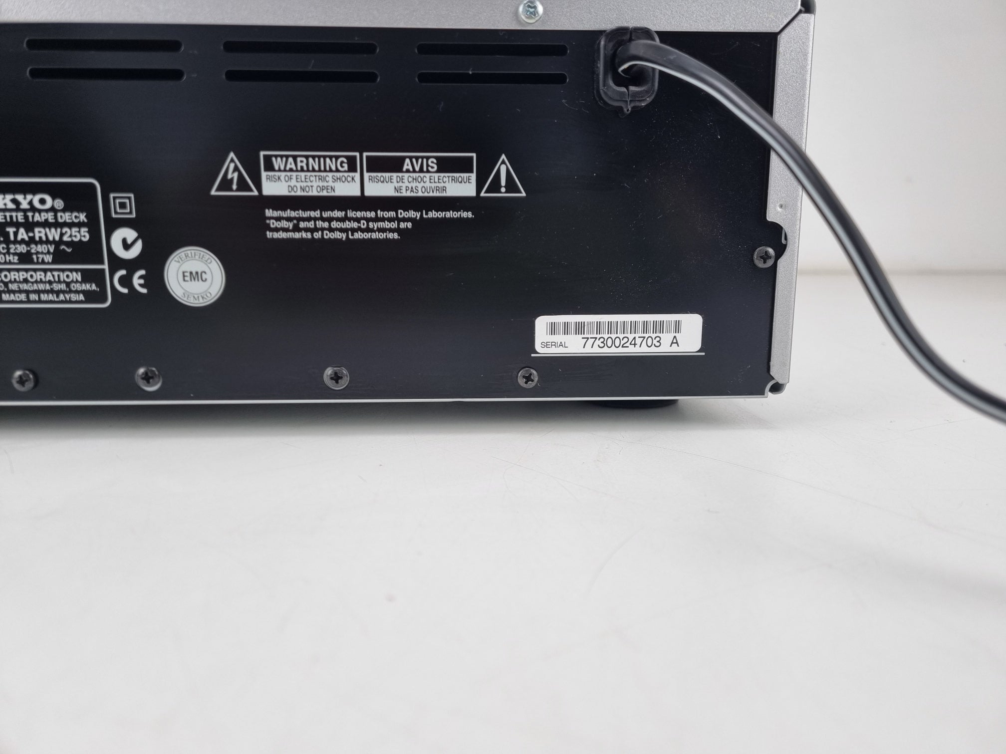 Onkyo TA-RW255 Stereo double Cassette Tape Deck - Great condition