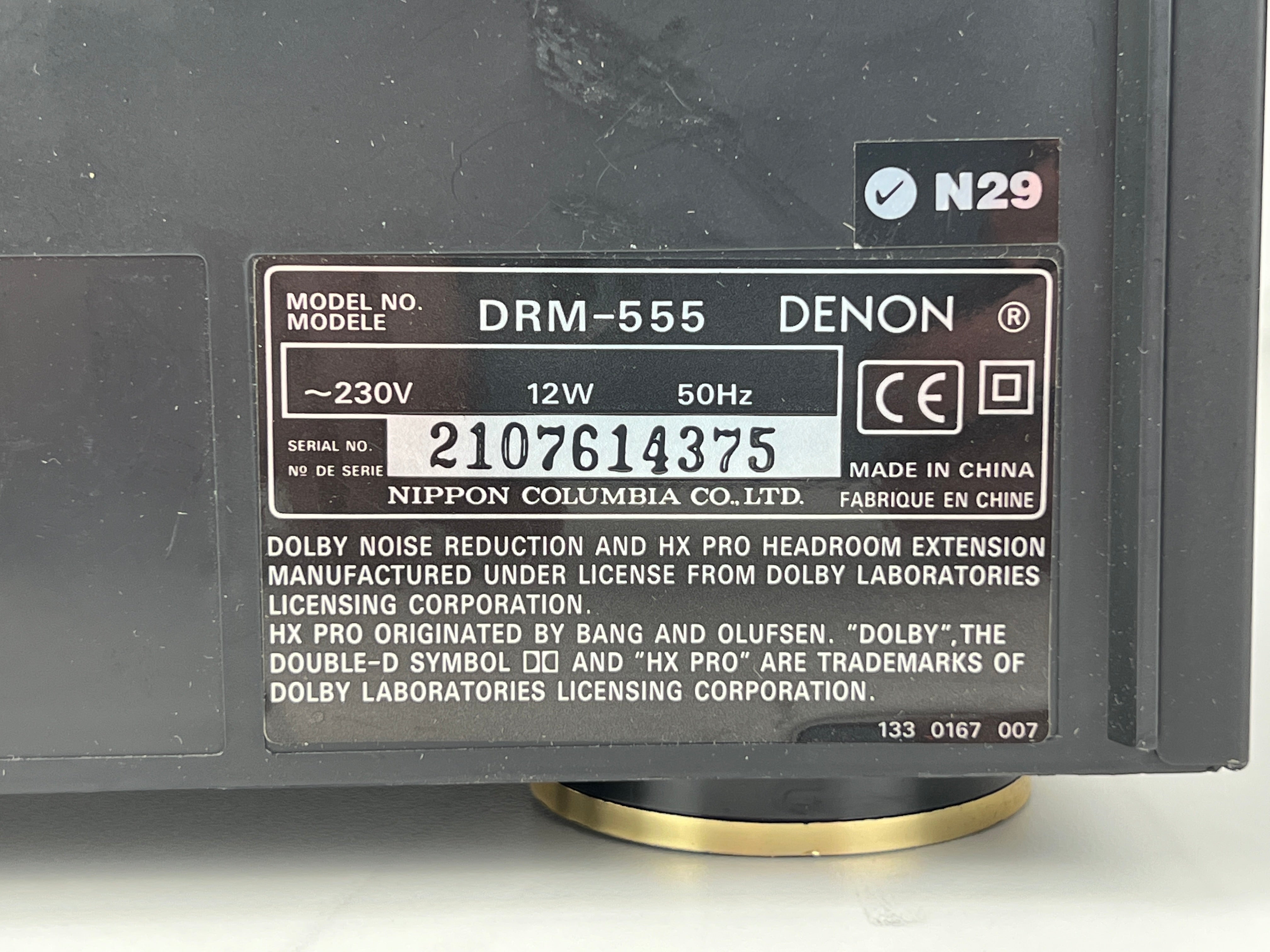 Denon DRM-555 - Cassette Deck