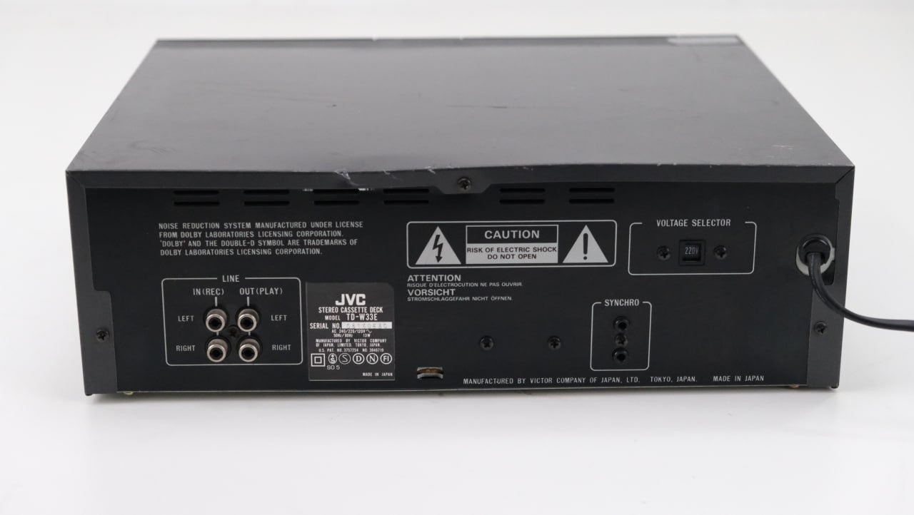JVC TD-W33 - Cassette Deck
