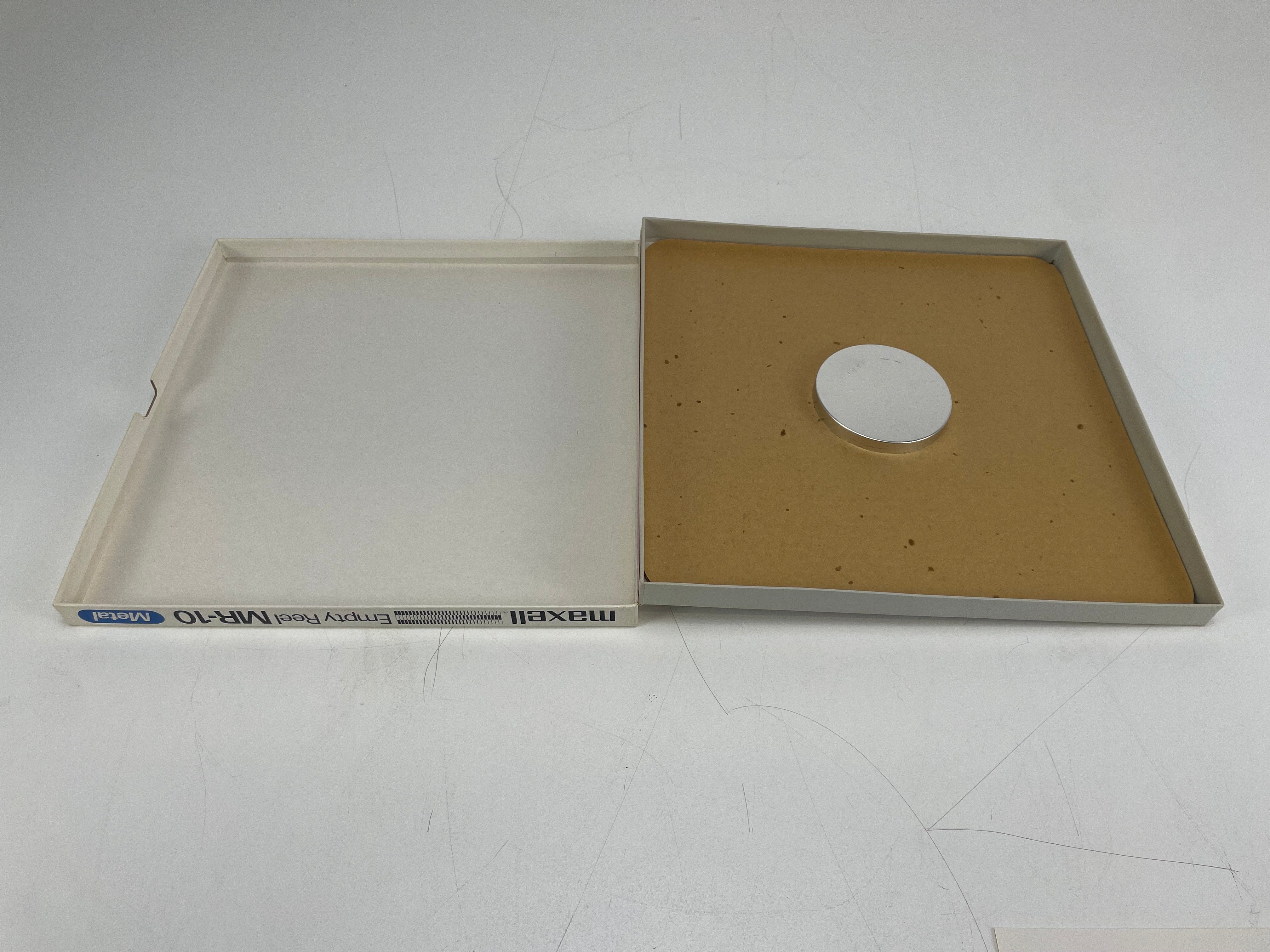 Maxell MR-10 metalen reel – Nieuw en verzegeld, originele koffer, NOS vintage reel-to-reel 10,5”