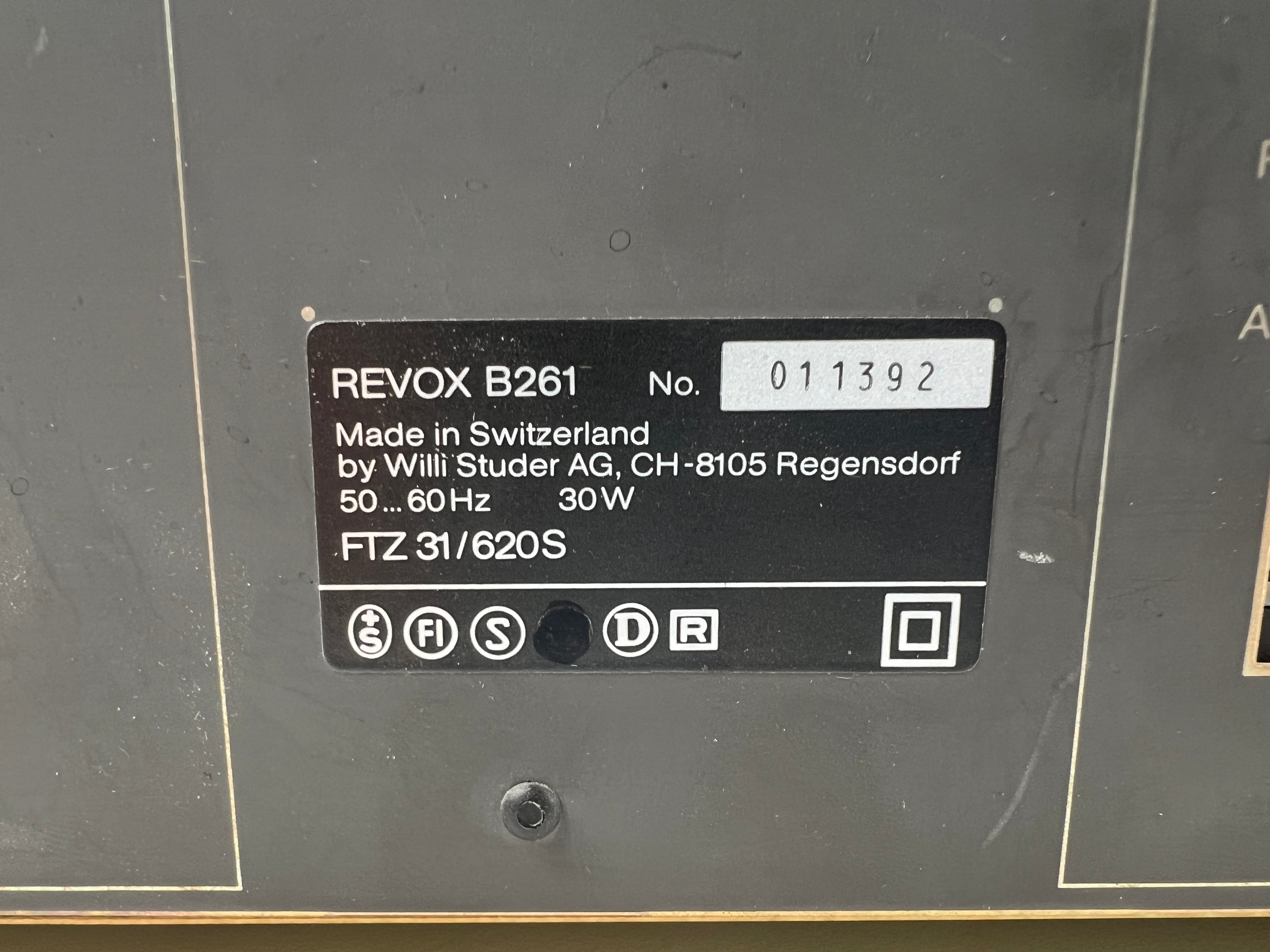 Studer Revox B 261 - FM Tuner