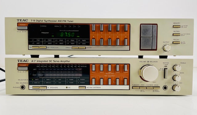 TEAC A7 DC Servo Integrated Amplifier + T9 Digital Synthesizer AM/FM Tuner