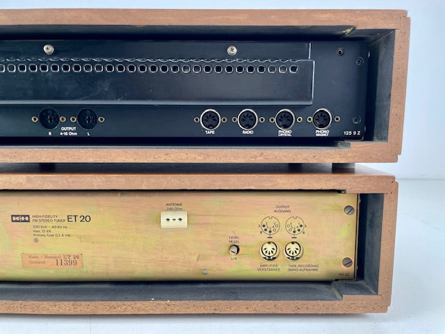 Klein & Hummel ES 20+ET20 stereo versterker + AM/FM-tuner set