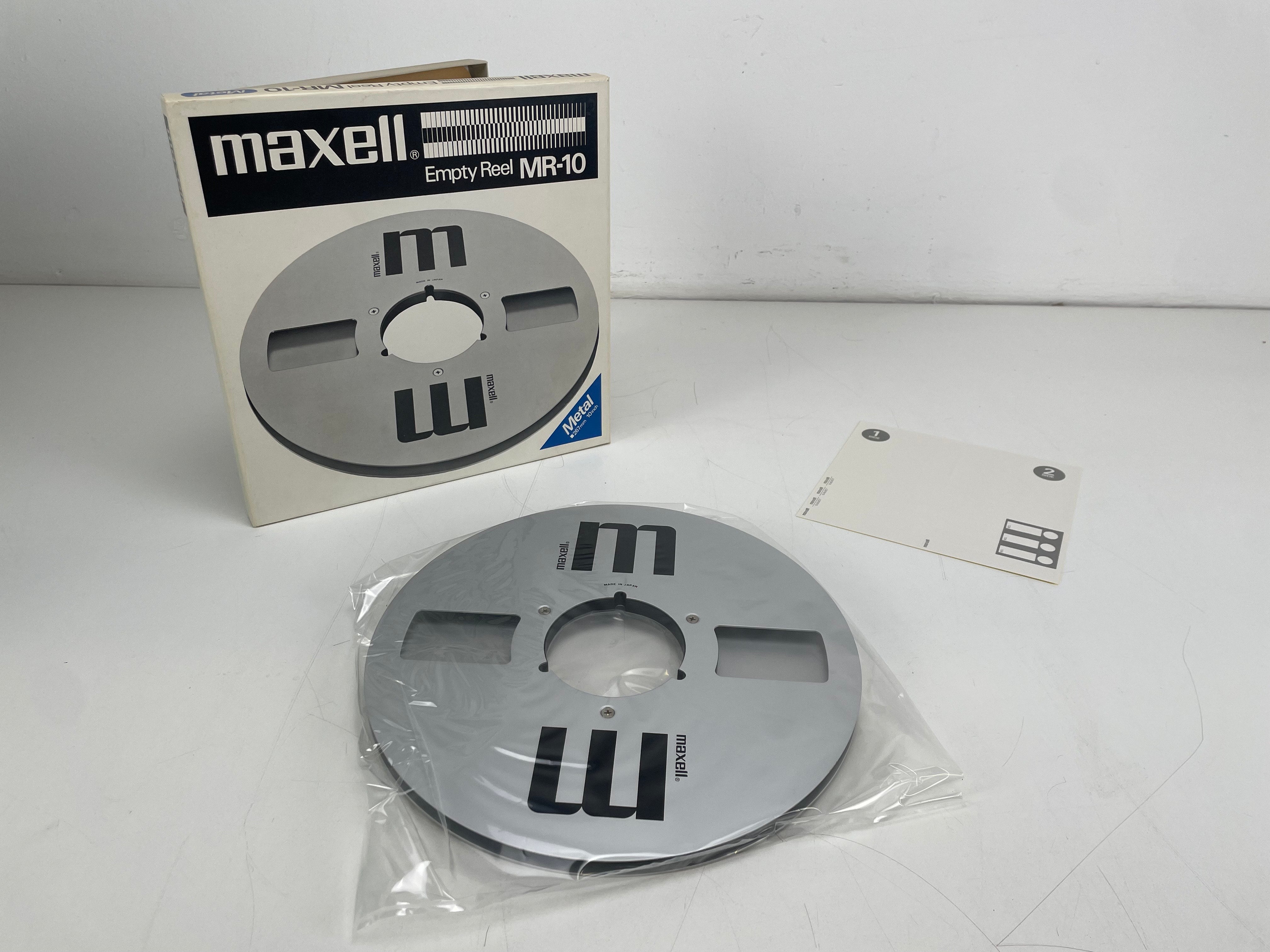 Maxell MR-10 metalen reel – Nieuw en verzegeld, originele koffer, NOS vintage reel-to-reel 10,5”