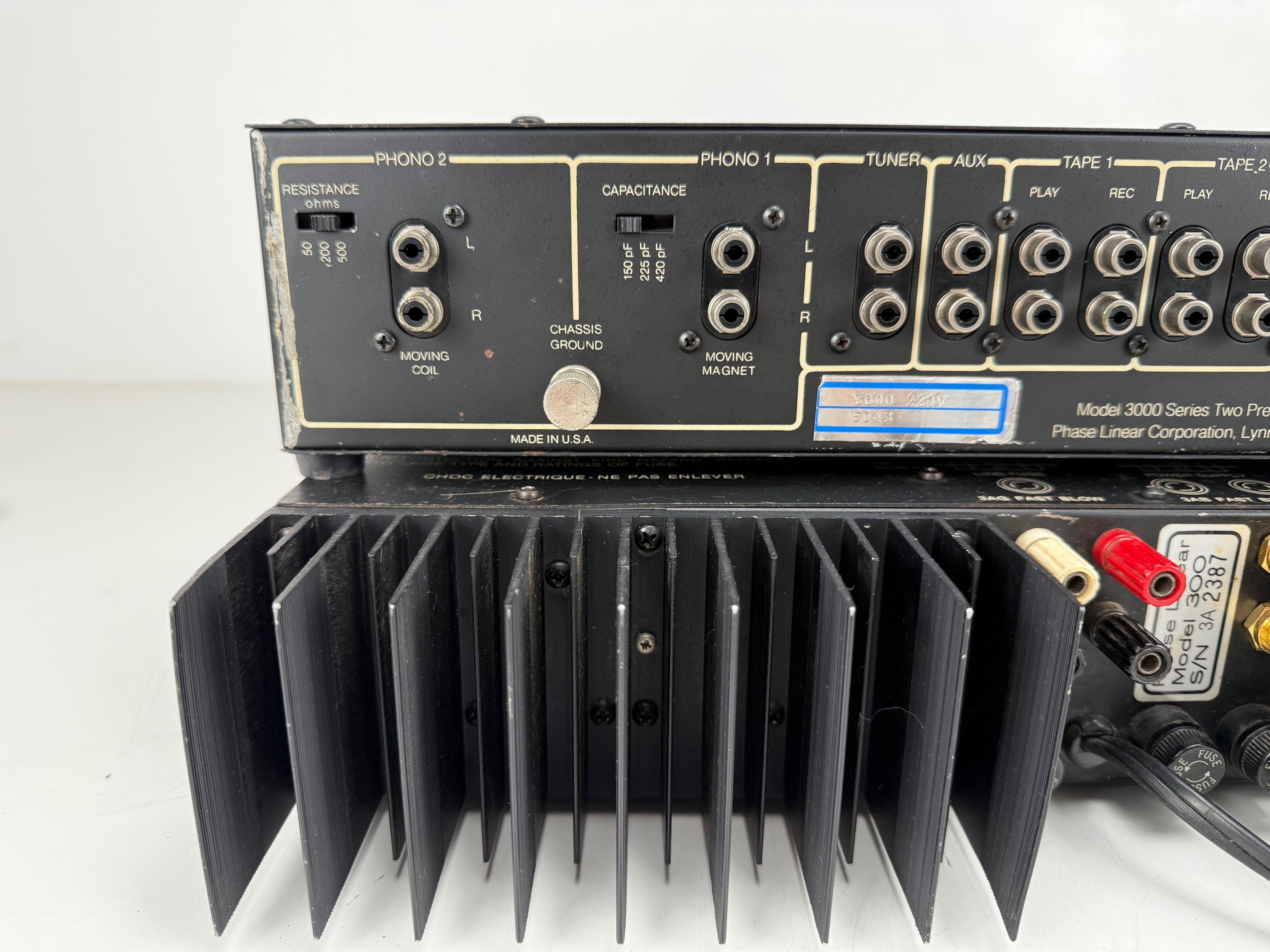 Phase Linear Series Two Model 3000 Preamplifier / Model 300 Power Amplifier