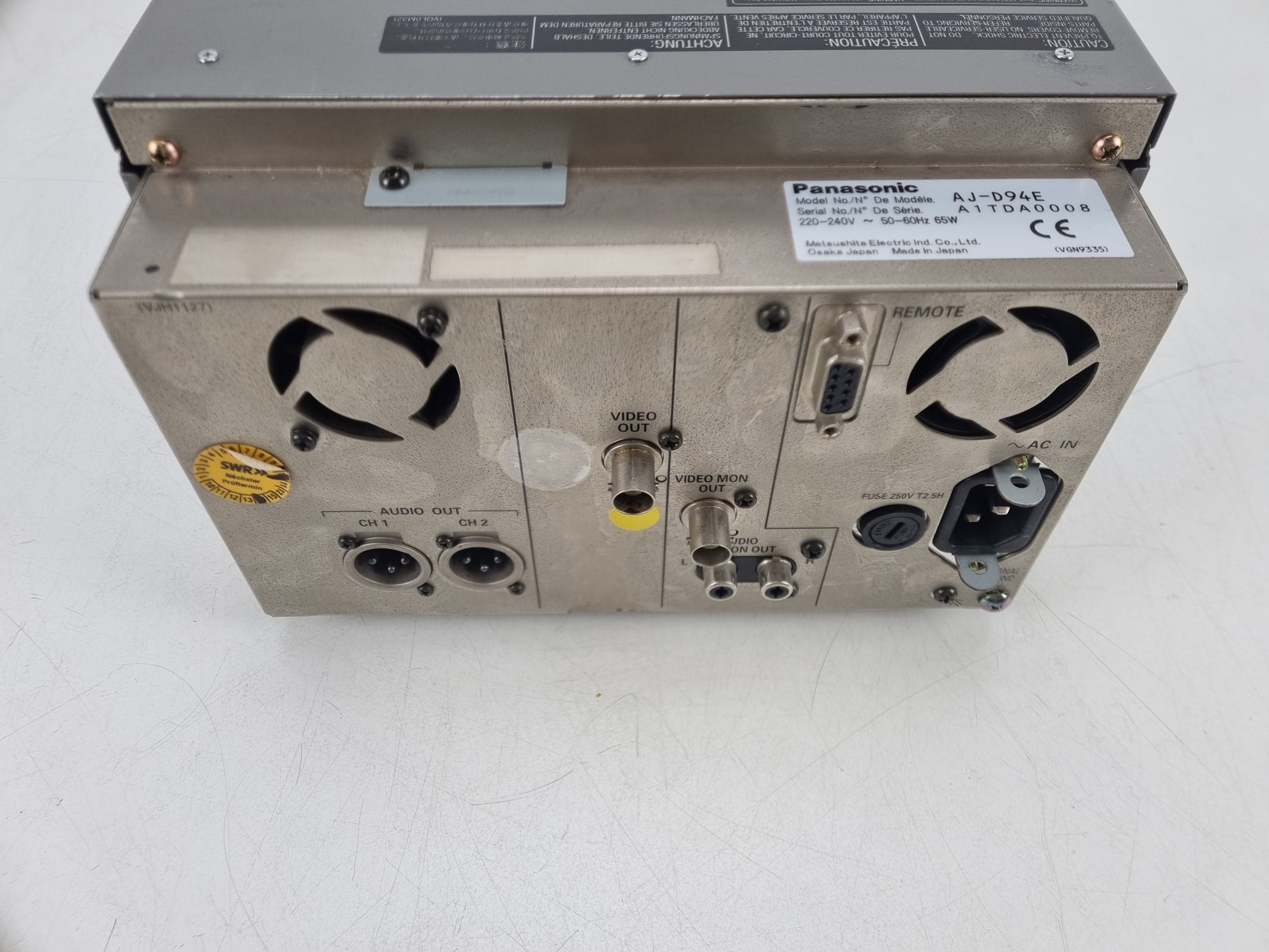 Panasonic AJ-D94 DVCPRO 50 Office Viewer - Completely serviced (No.1)