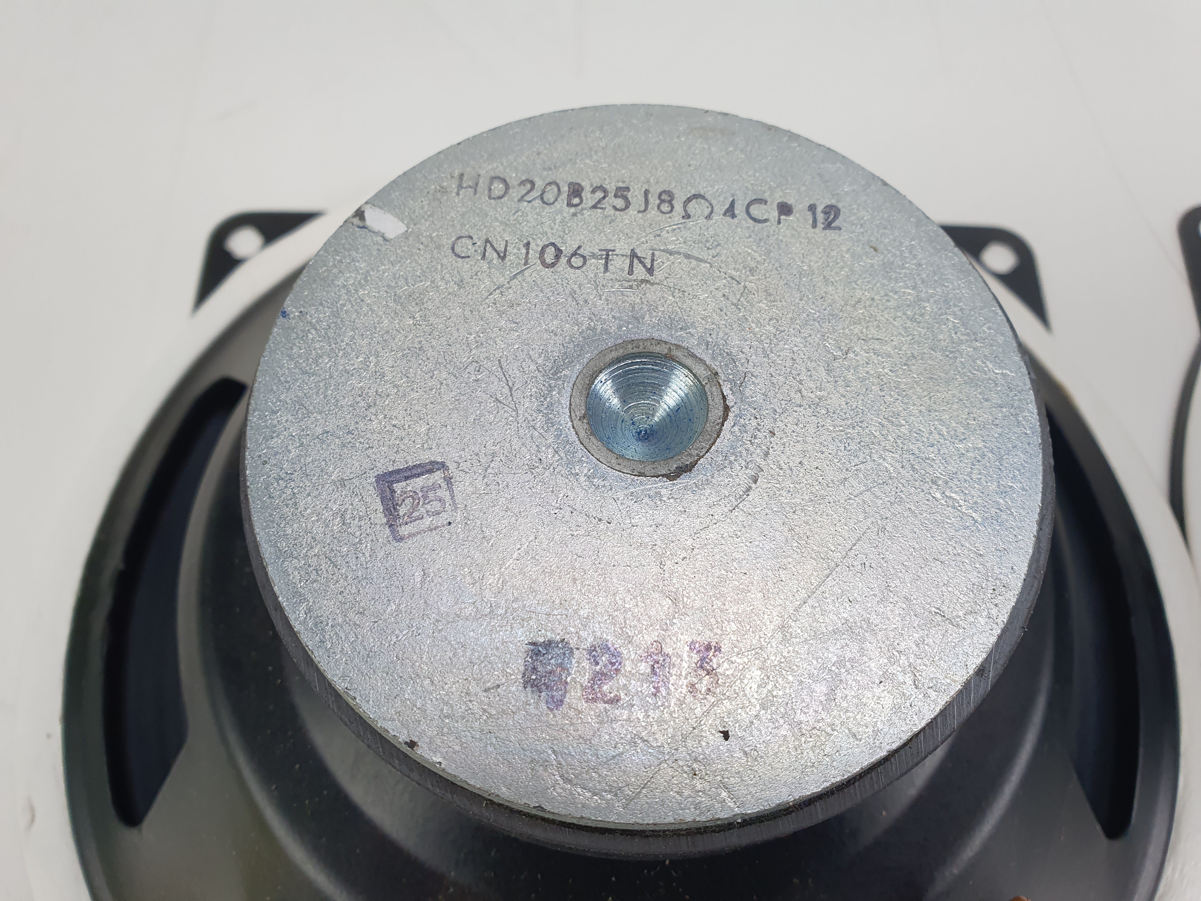 Polydax 8" vintage luidspreker - HD20 B25J - 8 Ohm - Verkocht als set van twee - Getest en werkend