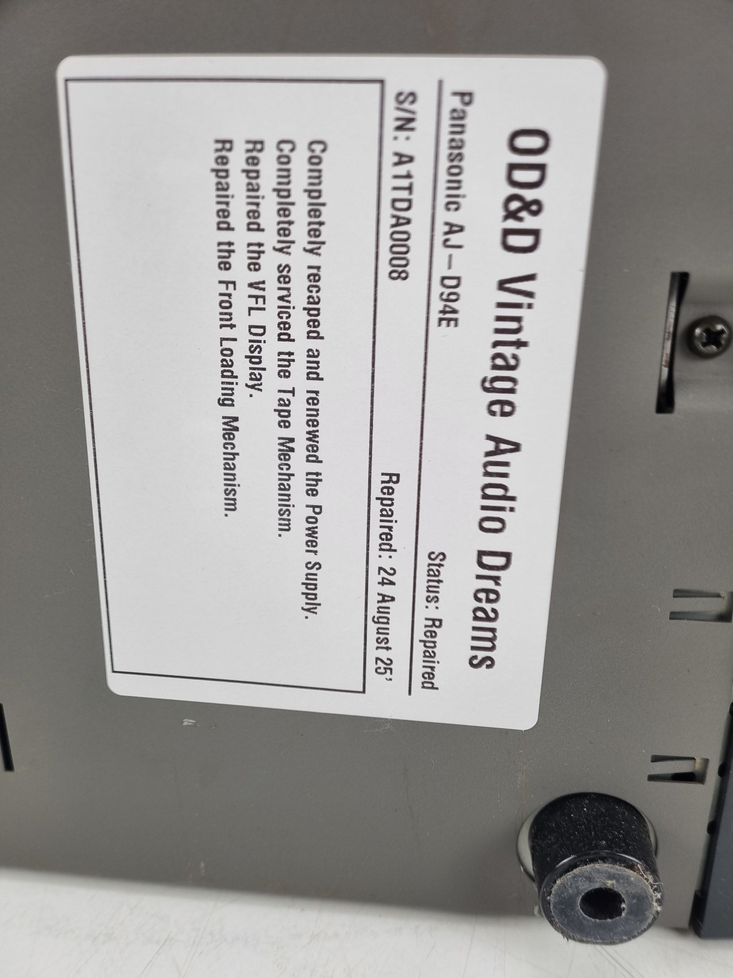 Panasonic AJ-D94 DVCPRO 50 Office Viewer - Completely serviced (No.1)