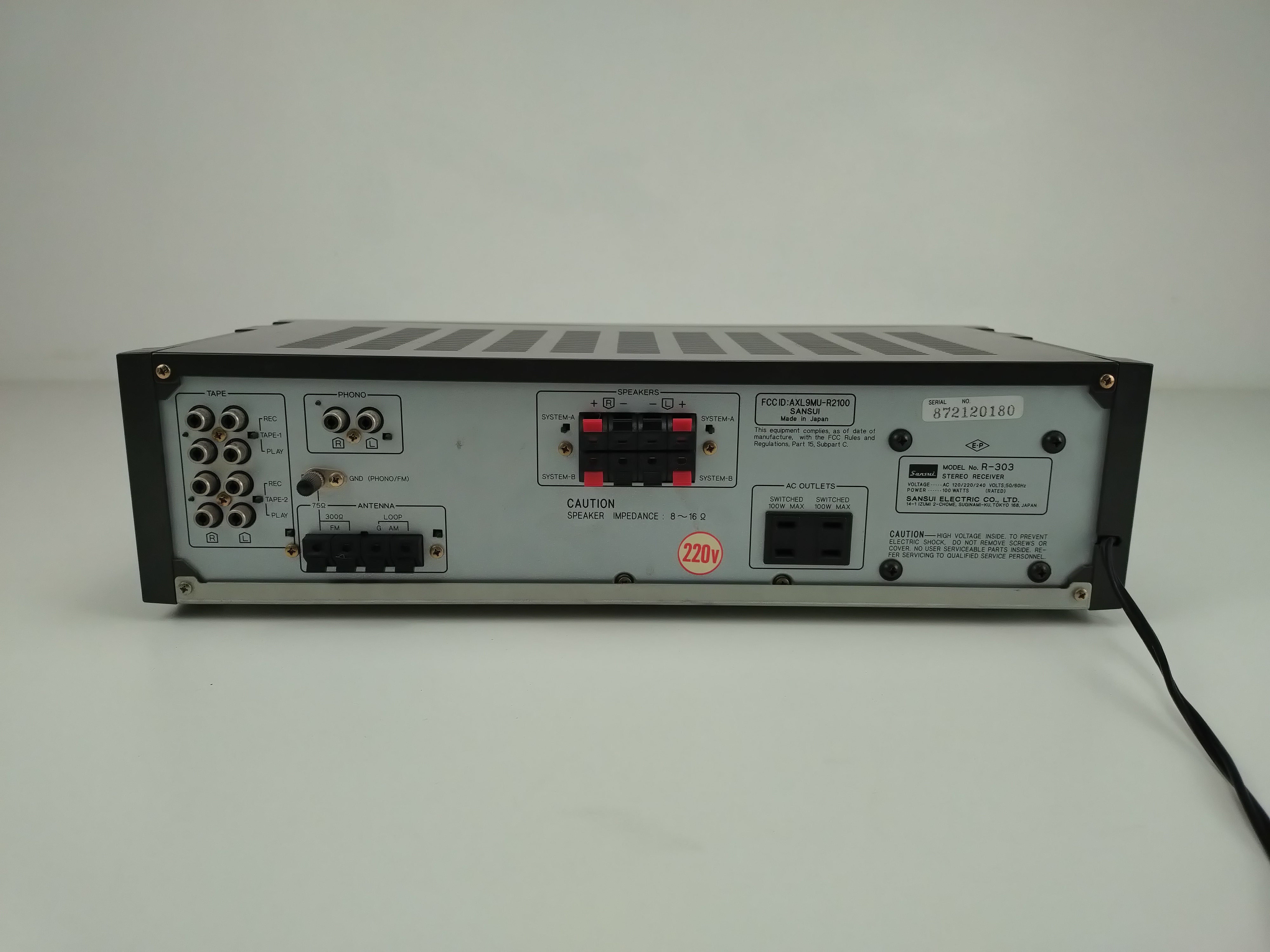 Sansui R-303 receiver used in original box