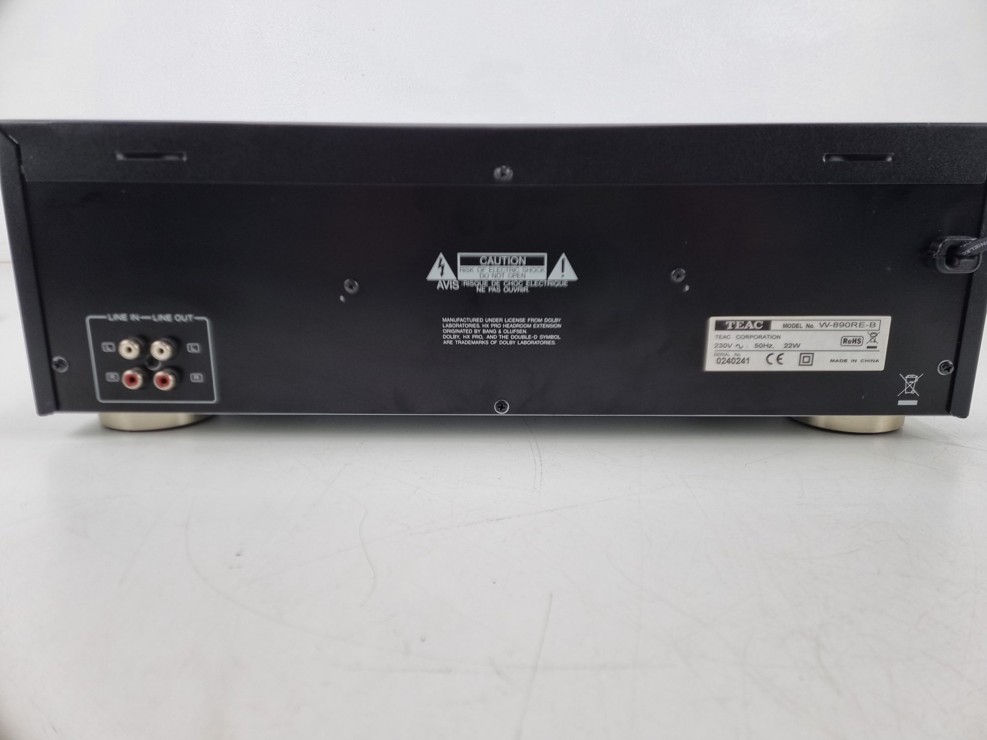 TEAC W-890R Dubbele cassettedeck met automatische omkeerfunctie - In zeer goede staat