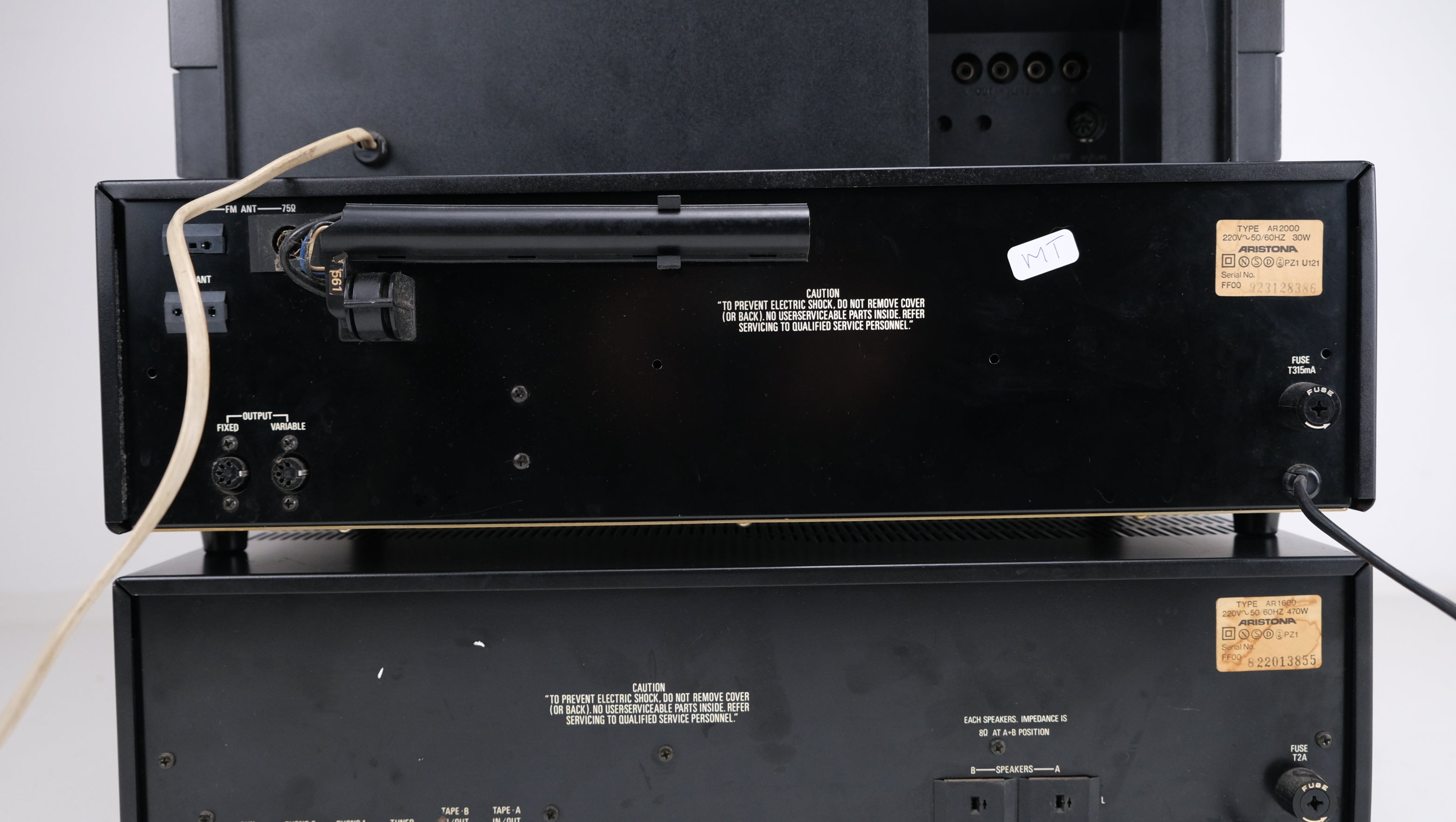 Aristona AR 1600 Stereo Amplifier - AR 2000 Stereo Tuner - EK 3543 Cassette Deck