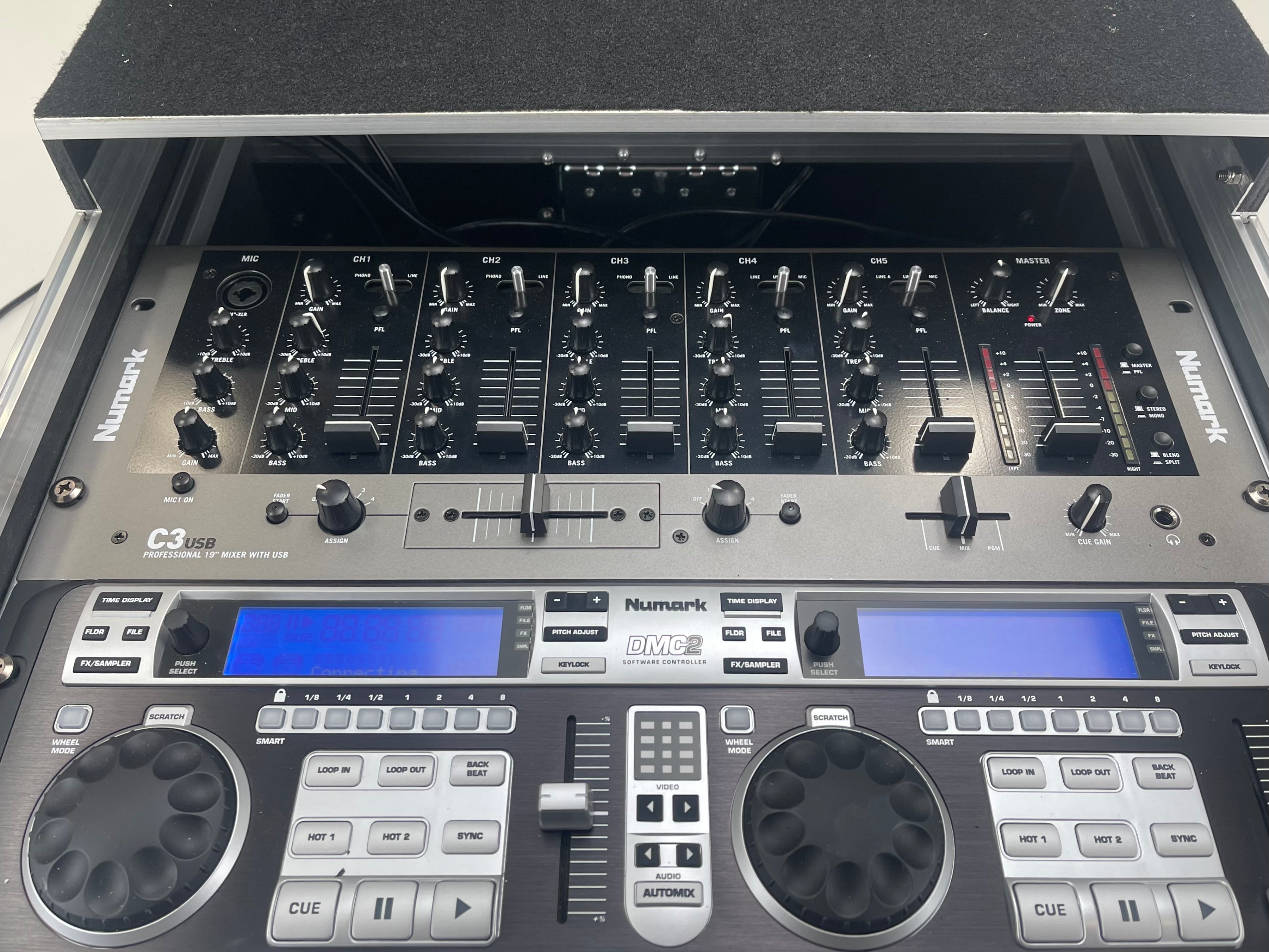 Numark C3 USB DJ Mixer - DMC 2 Software controller- In Flight Case