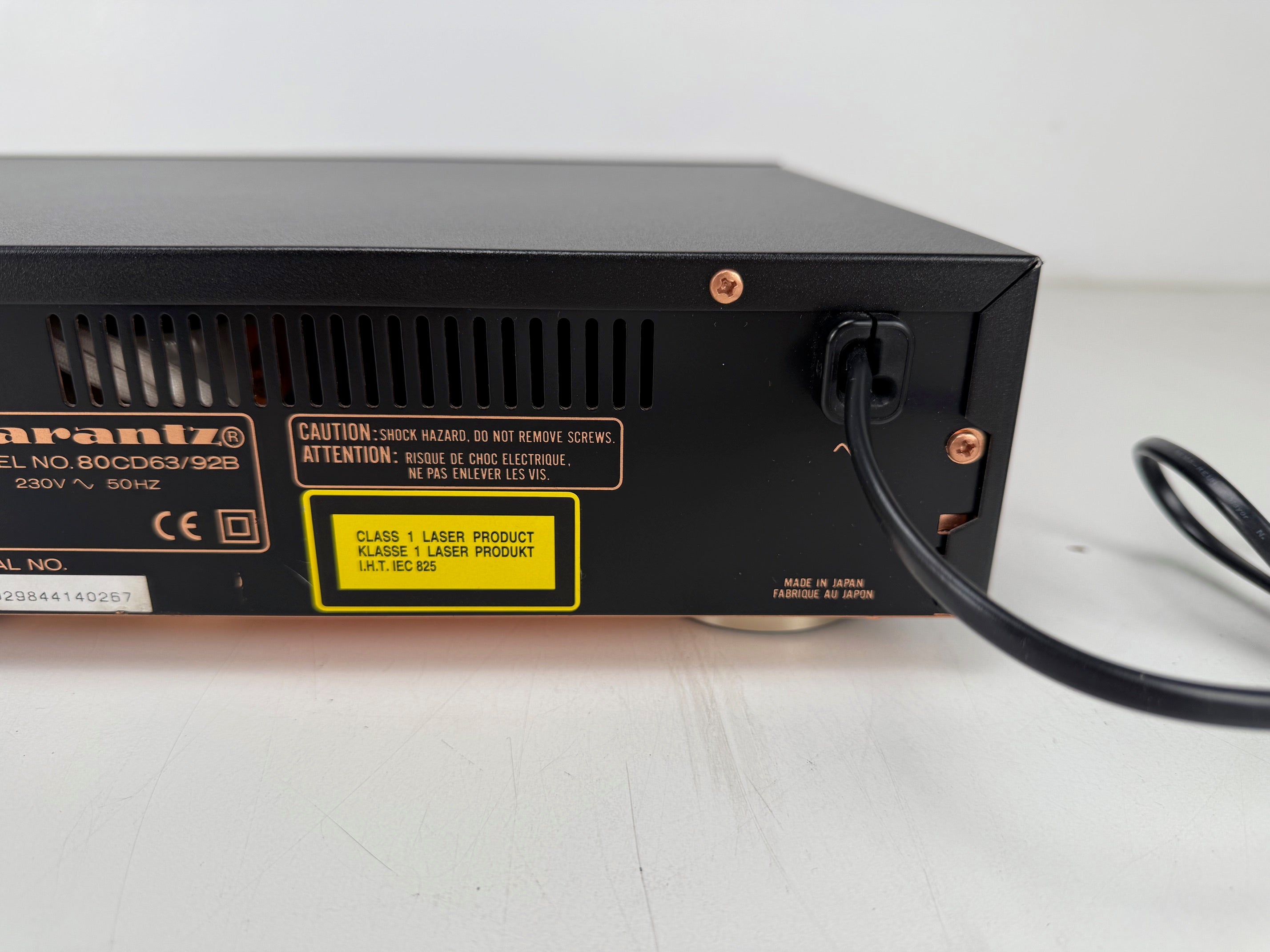 Marantz CD-63 MKII Compact Disc Player with Original Box - Manuals - Remote Control