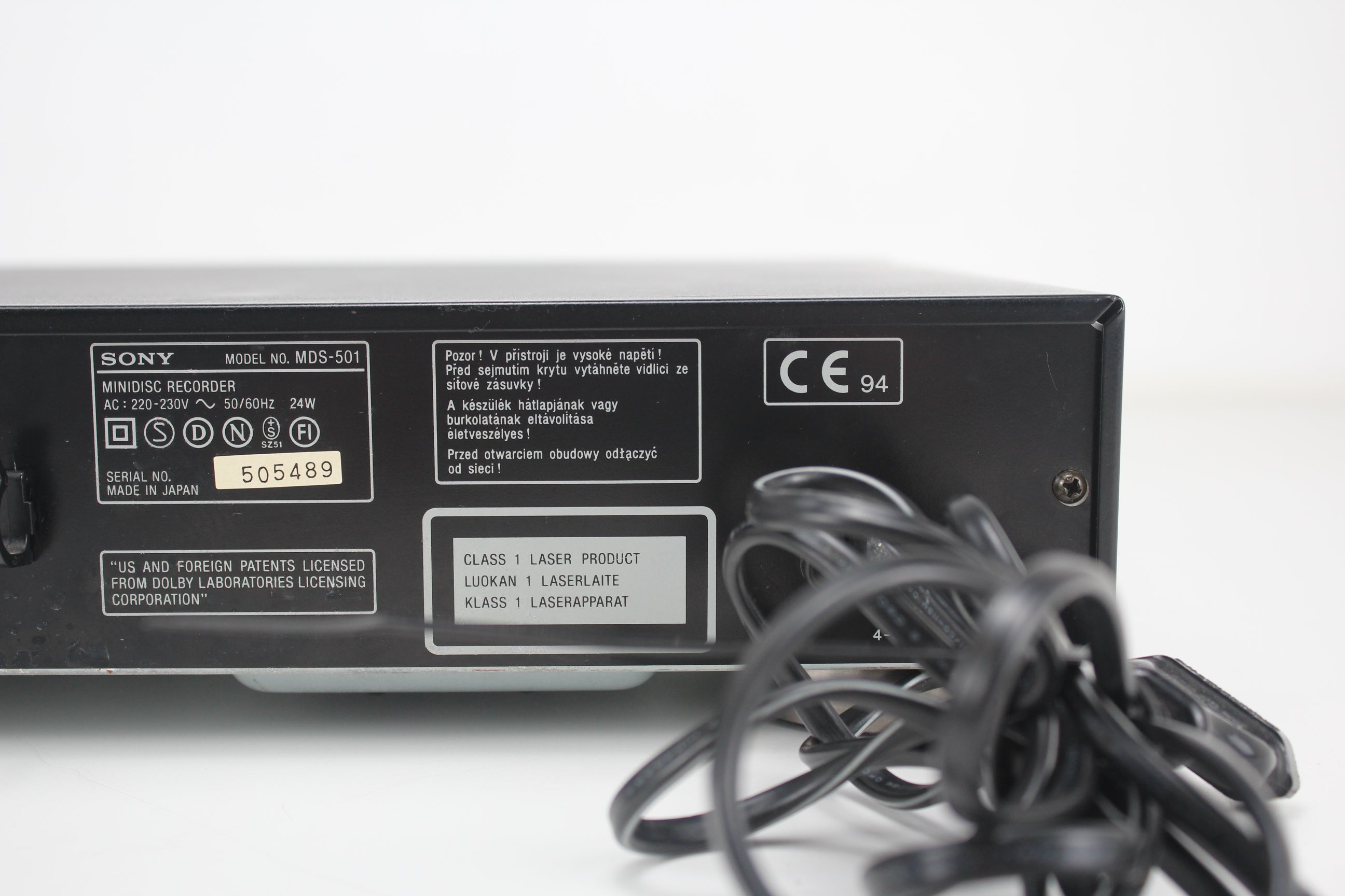 Sony Minidisc Deck type 501 - Partially working