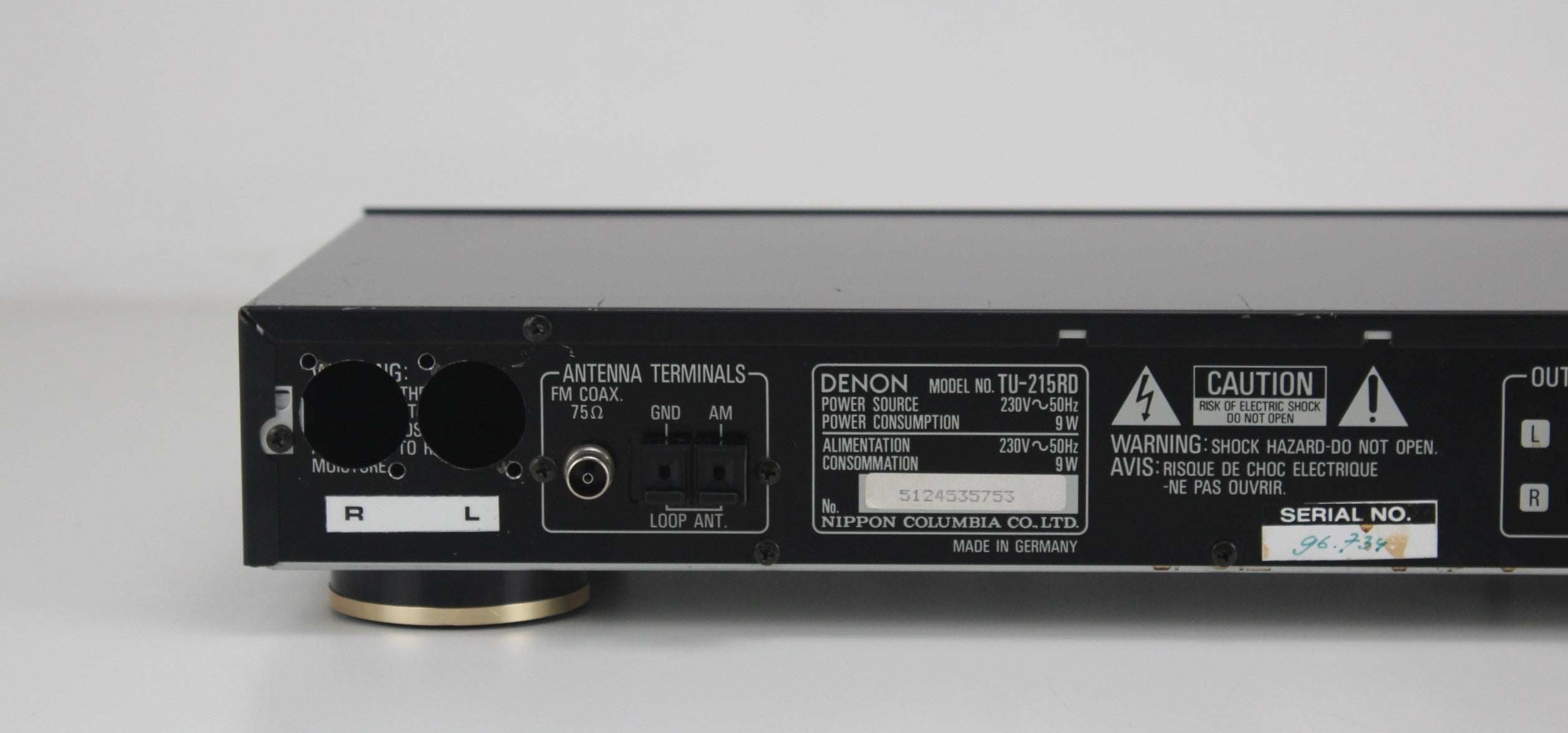 Denon TU-215RD Audio Component / Am-FM Stereo Tuner