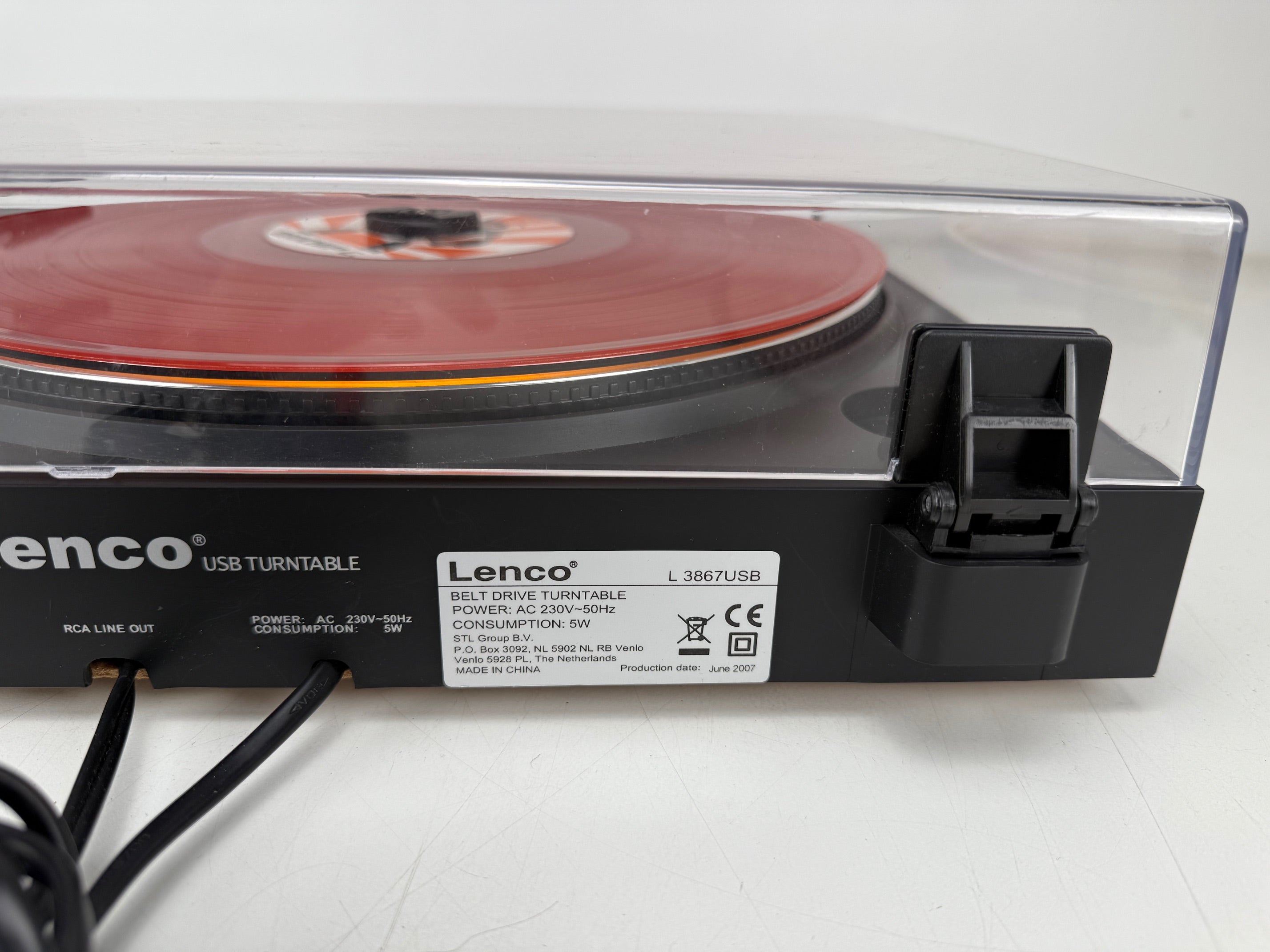 Lenco L-3867 USB-draaitafel met riemaandrijving