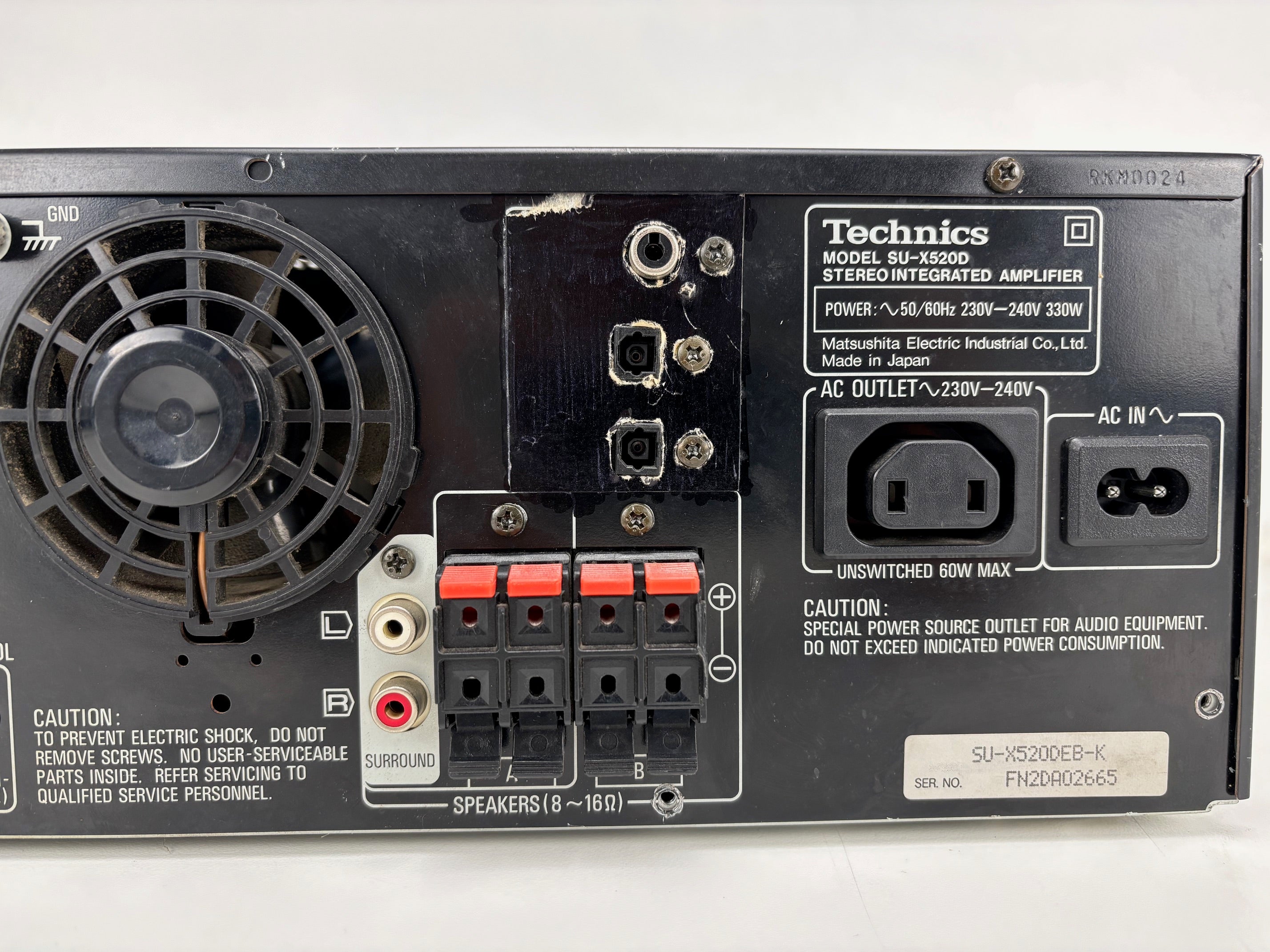 Technics SU-X520D stereo geïntegreerde versterker - Voor onderdelen of defect