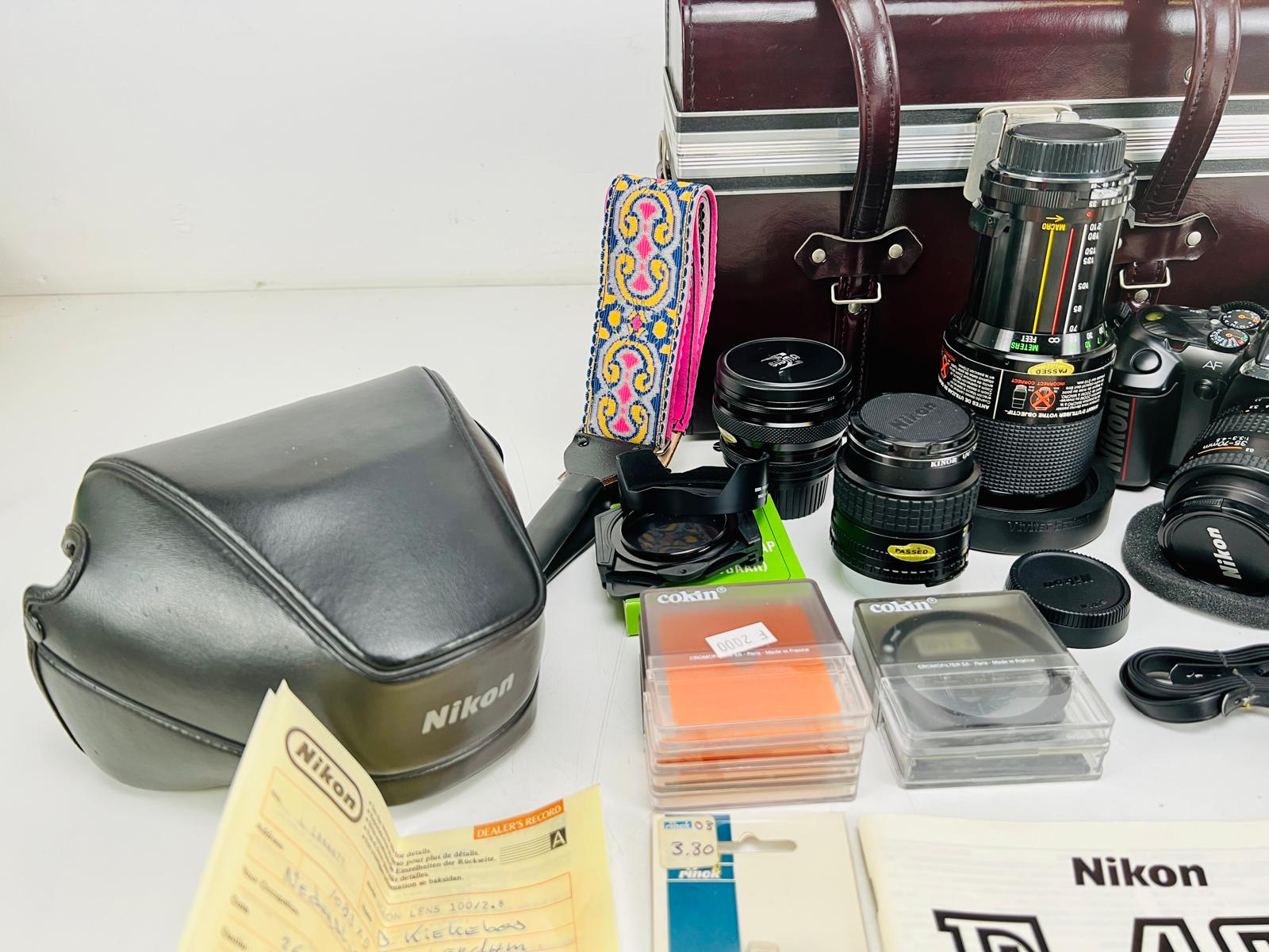 Nikko F401X Film Camera -  Set with 4 Lenses, SB-8E Speedlight - And lots of accessories