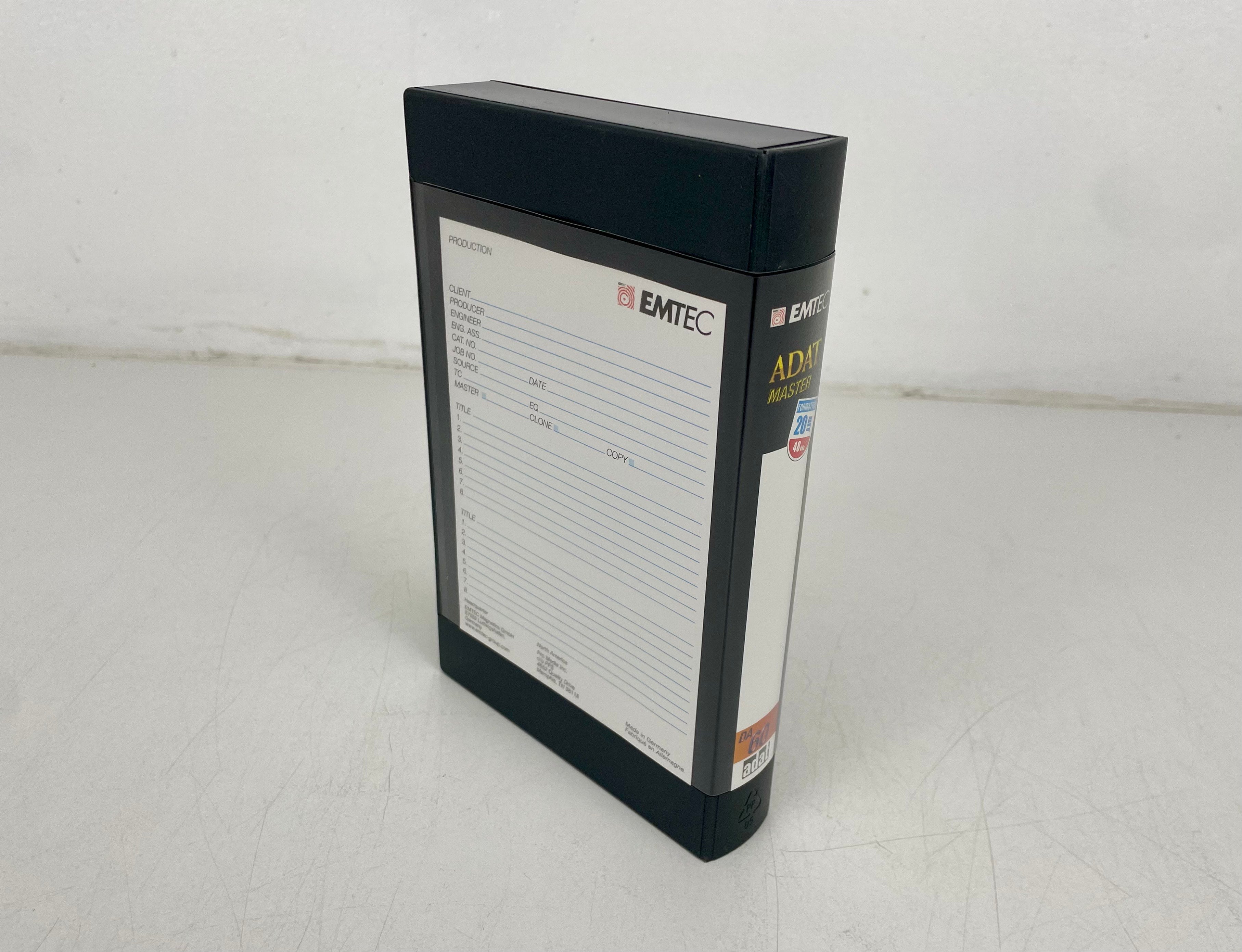 EMTEC ADAT Master DA 60 - 20 Bit 48Khz digital audio tape - NOS (No.2)