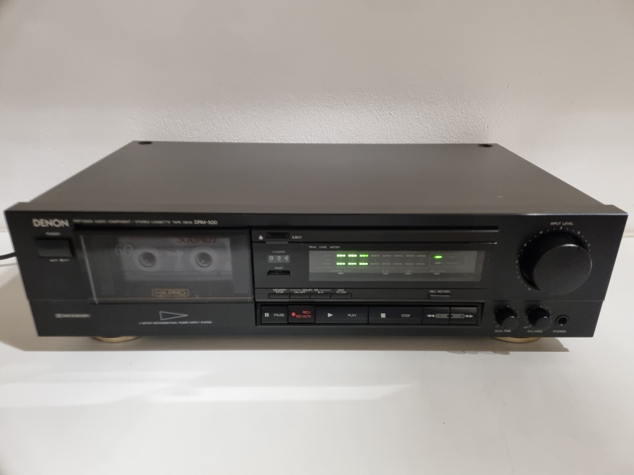 Denon DRM-500 stereo cassettedeck met 2 koppen - Nieuwe riemen