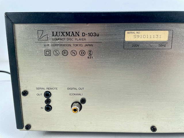 Luxman D-103u Stereo Tube Compact Disc Player - High End