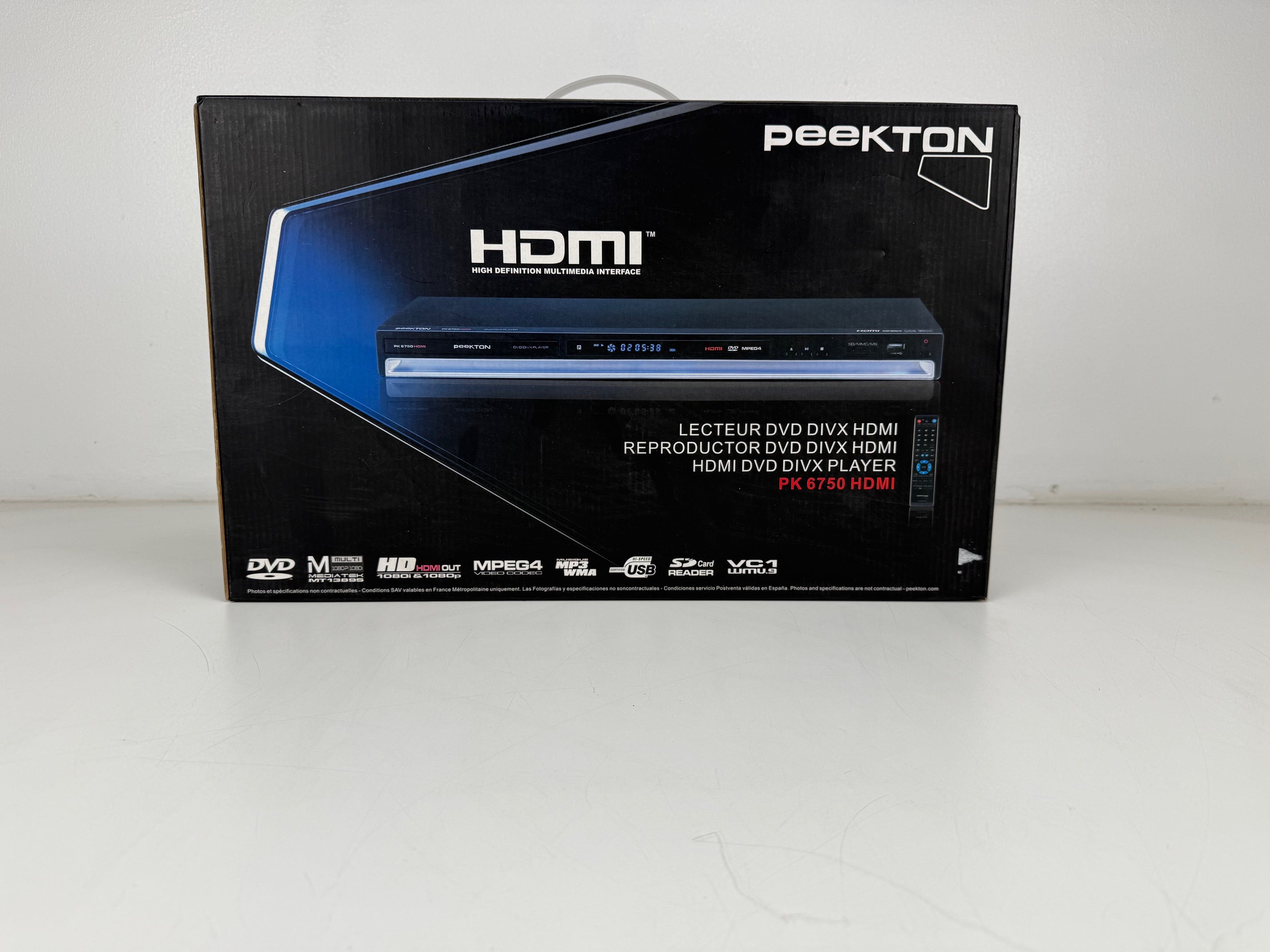 Unknown PK 6750 HDMI DVD DIVX Player With Original Box - Remote Control