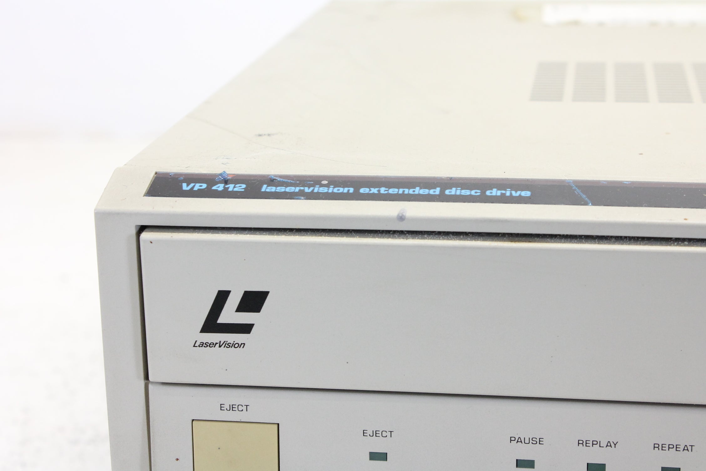 Philips Laservision VP412 schijfstation met uitgebreide schijfcapaciteit, zonder accessoires.