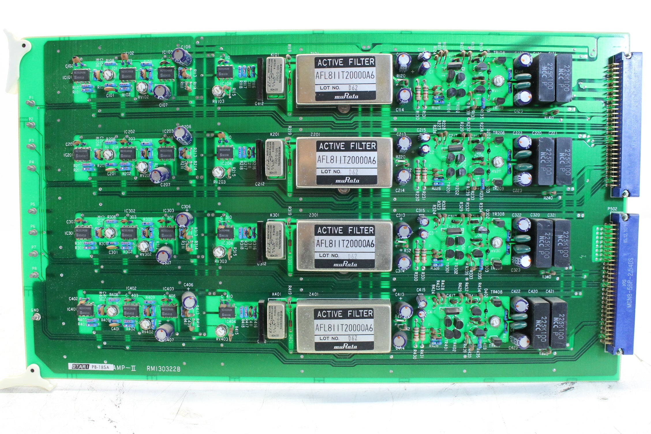 Otari Analog Amp-II Card with muRata AFL811T20000A6 Active Filter