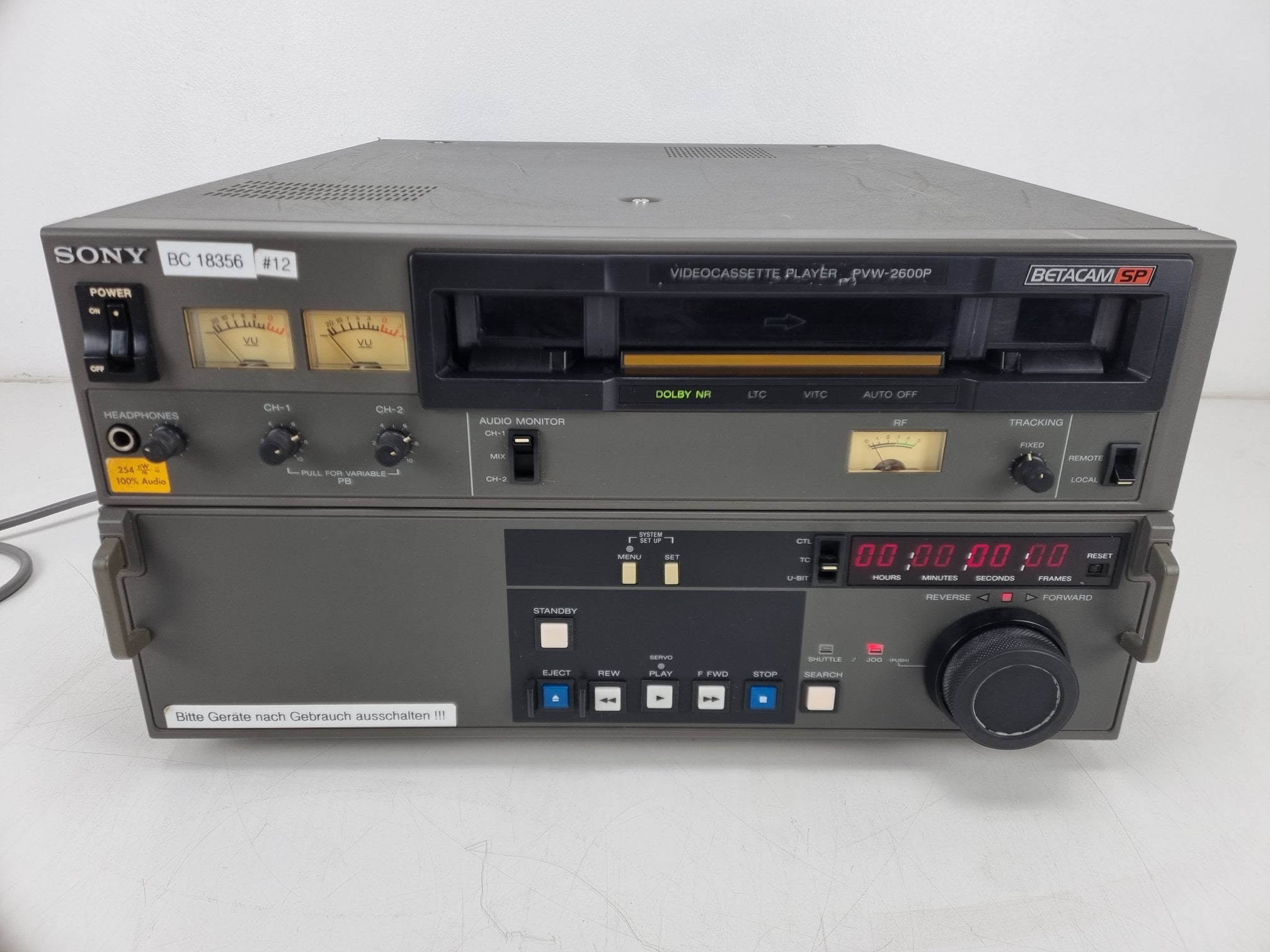 Sony PVW-2600P - BetacamSP Videorecorder - Completely Recaped and Serviced